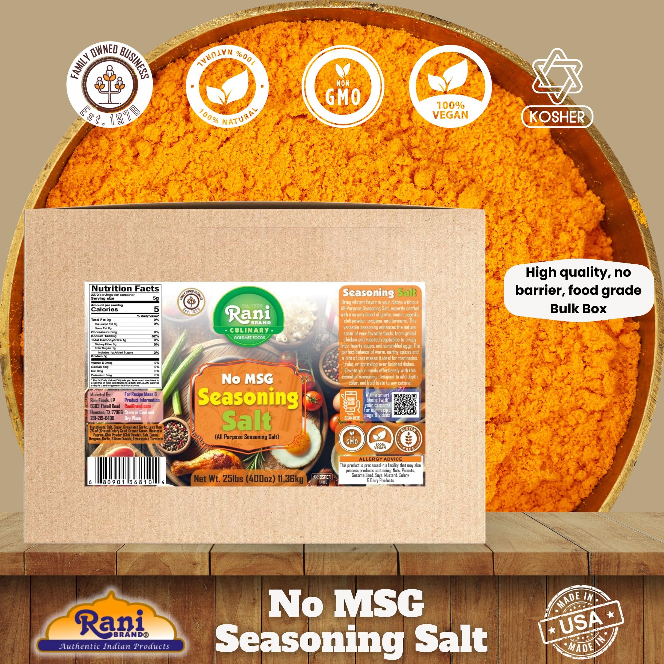Rani No MSG Seasoning Salt (All Purpose Seasonign Salt) 400oz (25lbs) 11.36kg Bulk Box ~ All Natural | Gluten Friendly | NON-GMO | Kosher | Vegan | Product of USA - Image 4