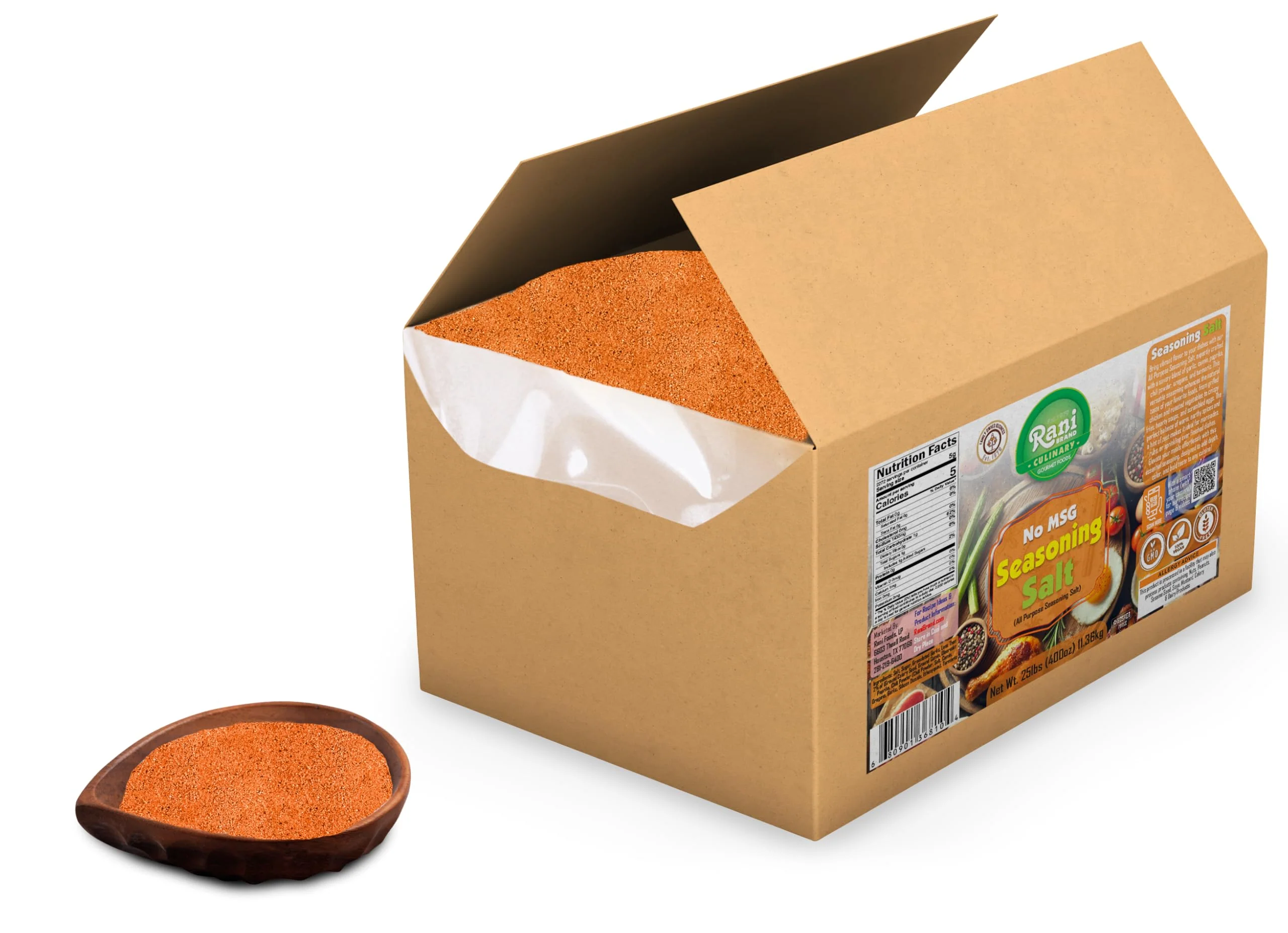 Rani No MSG Seasoning Salt (All Purpose Seasonign Salt) 400oz (25lbs) 11.36kg Bulk Box ~ All Natural | Gluten Friendly | NON-GMO | Kosher | Vegan | Product of USA - Image 7