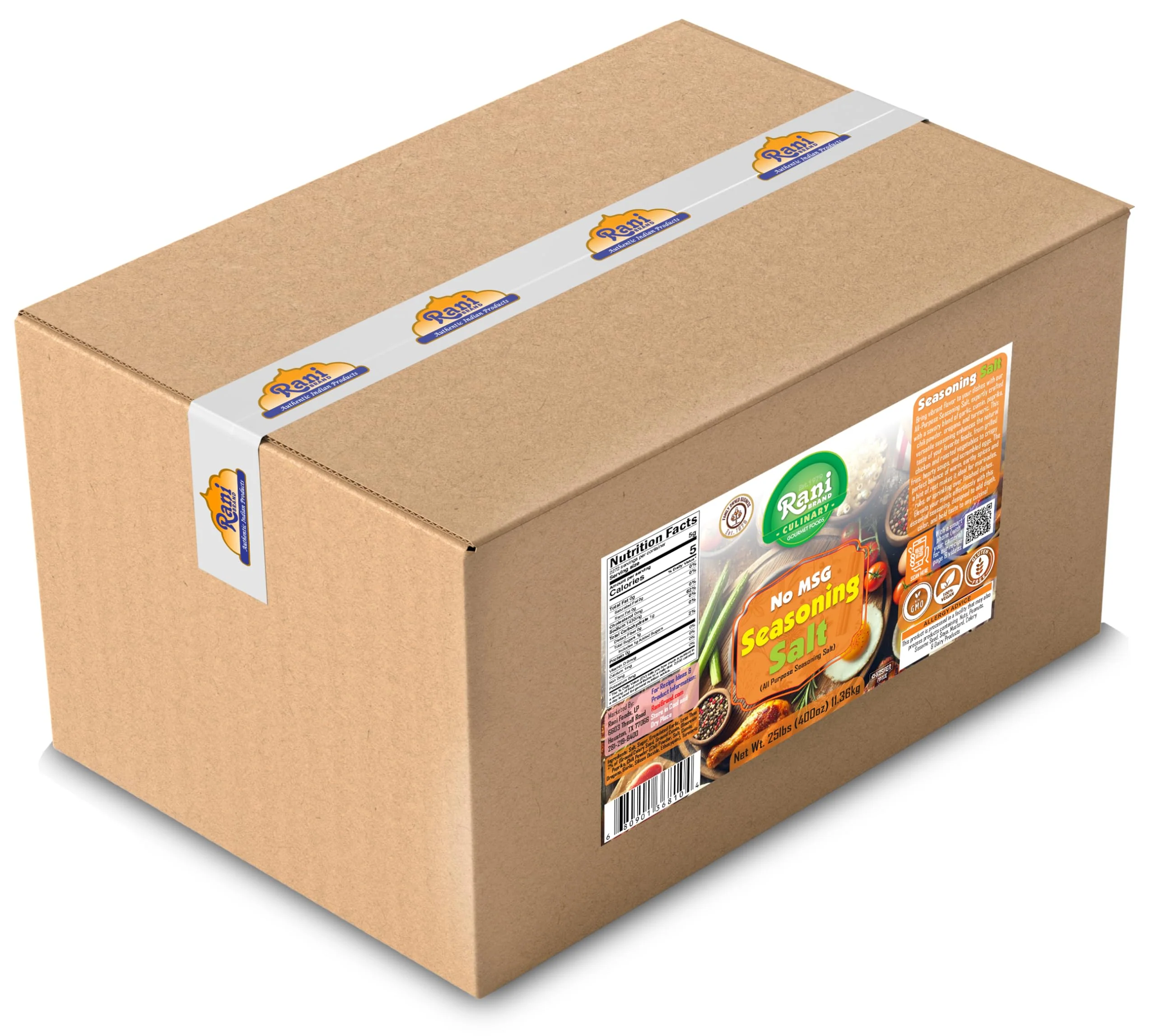 Rani No MSG Seasoning Salt (All Purpose Seasonign Salt) 400oz (25lbs) 11.36kg Bulk Box ~ All Natural | Gluten Friendly | NON-GMO | Kosher | Vegan | Product of USA - Image 8