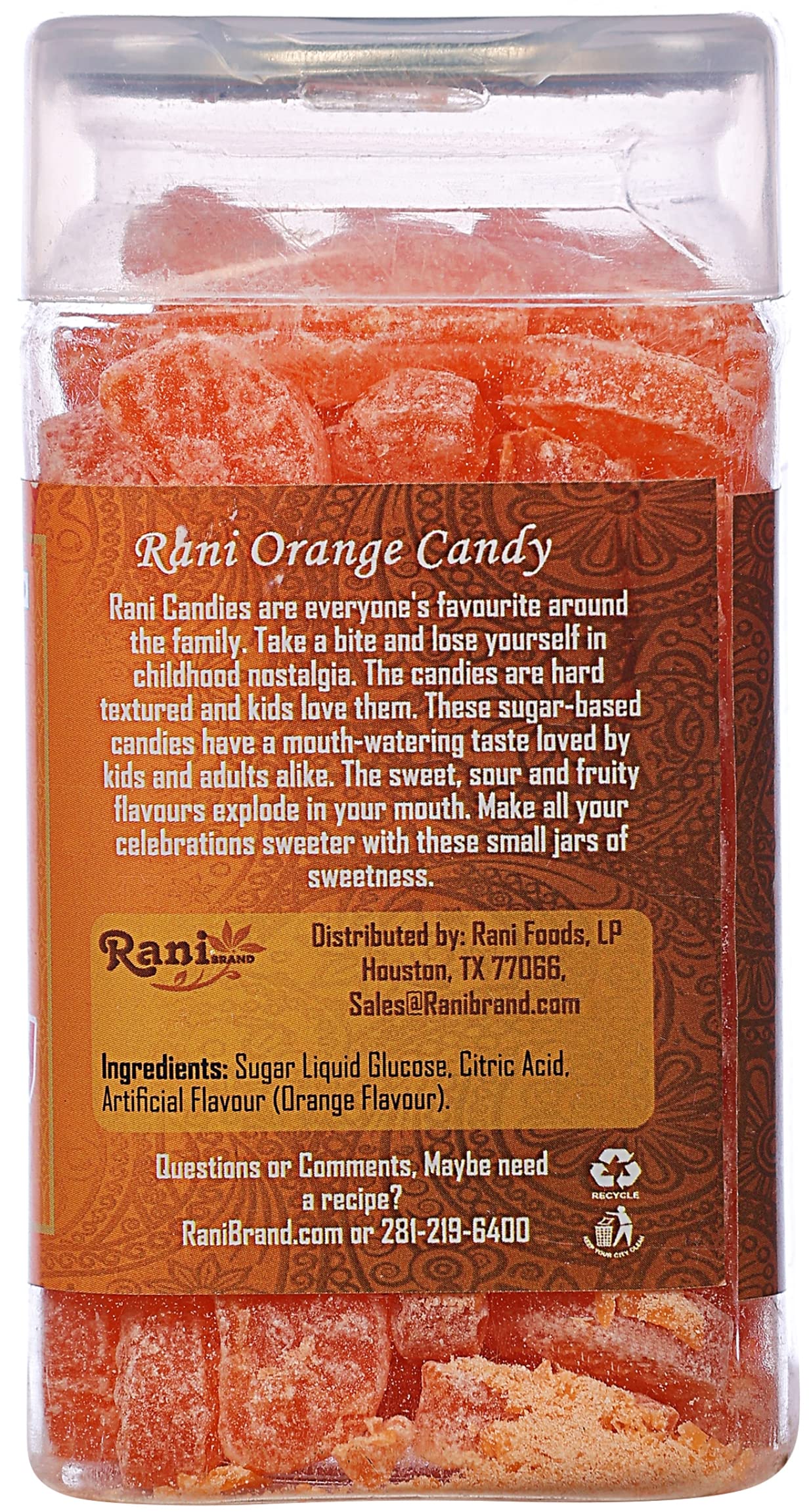 Rani Orange Candy 5.25oz (150g) Vacuum Sealed, Easy Open Top, Resealable Container ~ Indian Tasty Treats | Vegan | Gluten Friendly | NON-GMO | Indian Origin - Image 4