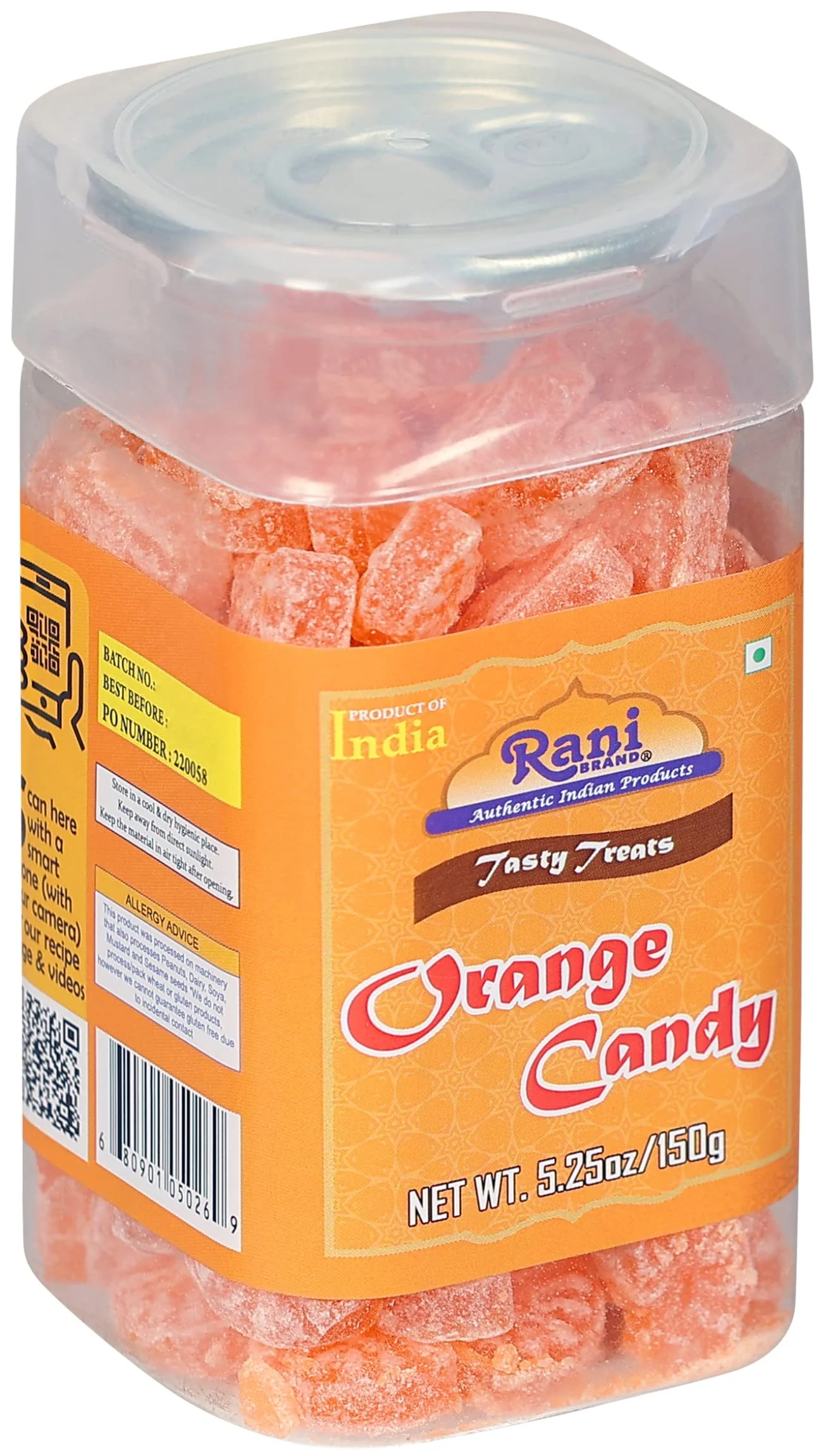 Rani Orange Candy 5.25oz (150g) Vacuum Sealed, Easy Open Top, Resealable Container ~ Indian Tasty Treats | Vegan | Gluten Friendly | NON-GMO | Indian Origin - Image 7