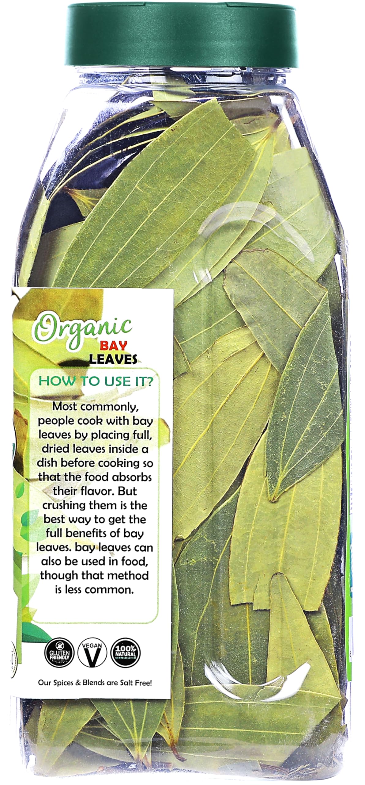 Rani Organic Bay Leaves (Tej Patta) Whole Spice Hand Selected Extra Large 2.5oz (70g) PET Jar ~ All Natural | Gluten Friendly | NON-GMO | Vegan | Indian Origin | USDA Certified Organic - Image 5