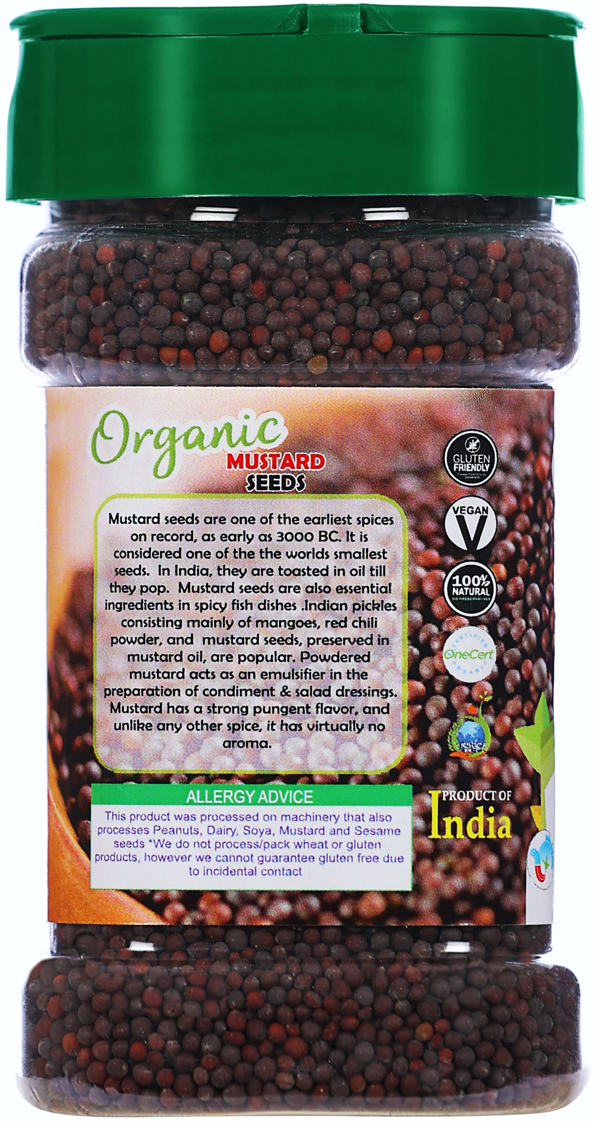 Rani Organic Black Mustard Seeds Whole Spice (Rai Sarson) 3.5oz (100g) PET Jar ~ All Natural | Vegan | Indian Origin | USDA Certified Organic - Image 5