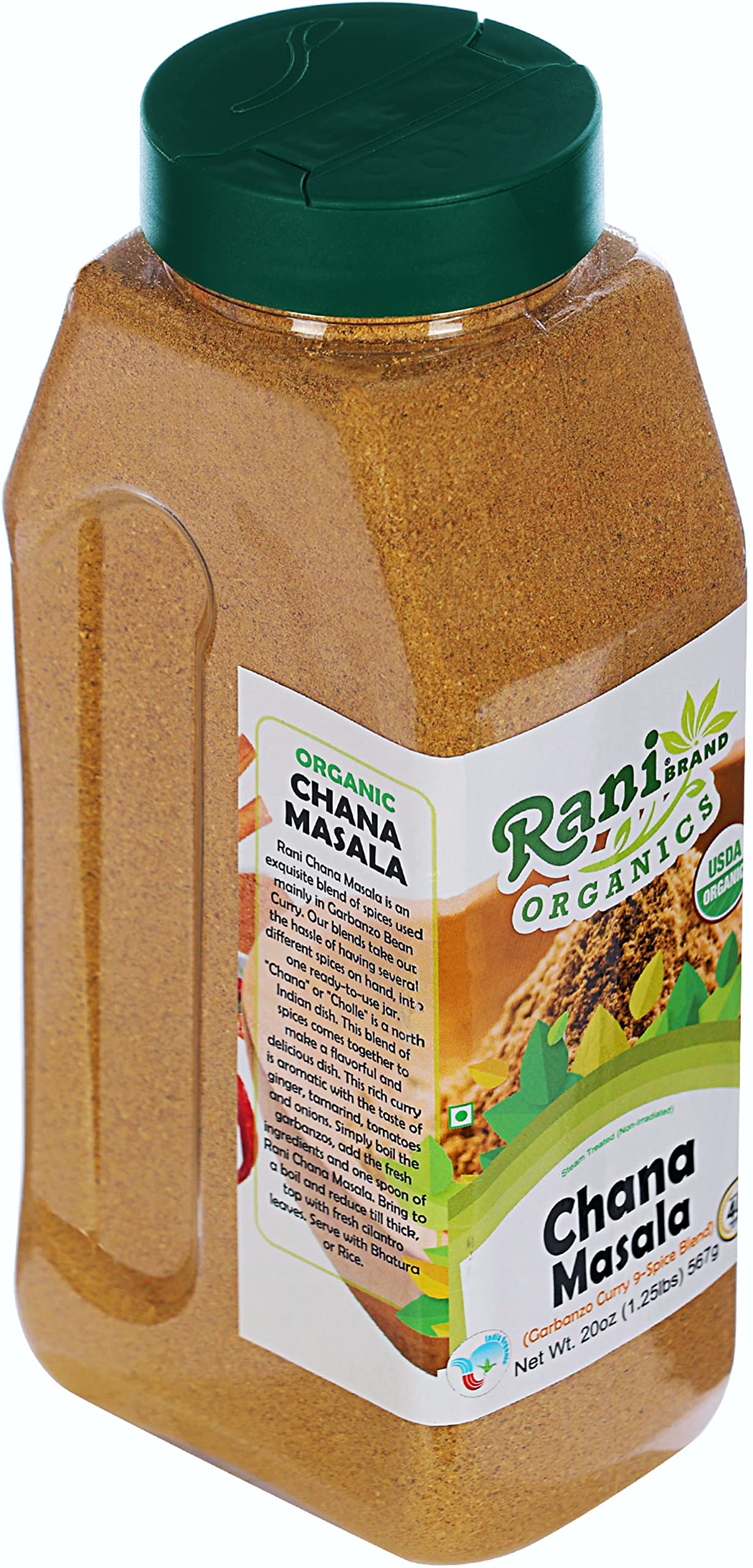Rani Organic Chana Masala (Garbanzo Curry 9-Spice Blend) 20oz (1.25lbs) 567g PET Jar ~ All Natural | Gluten Friendly | USDA Certified Organic - Image 10