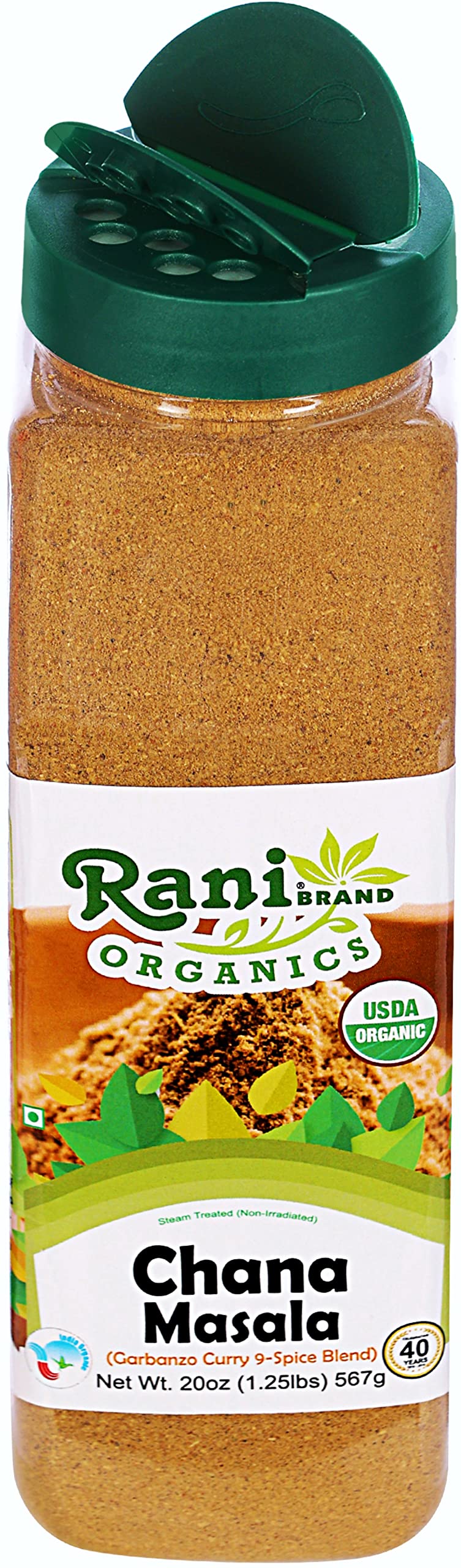 Rani Organic Chana Masala (Garbanzo Curry 9-Spice Blend) 20oz (1.25lbs) 567g PET Jar ~ All Natural | Gluten Friendly | USDA Certified Organic - Image 7