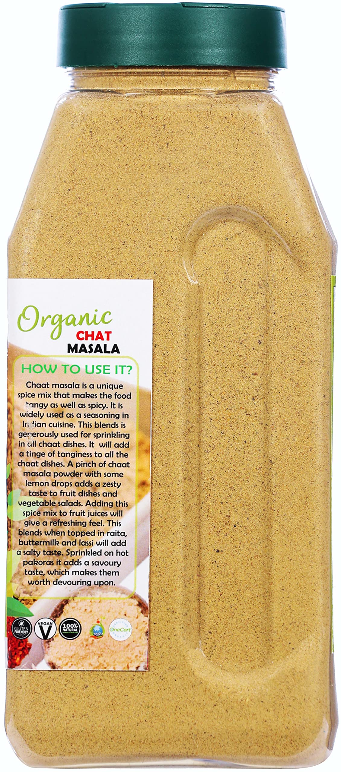 Rani Organic Chat Masala (8-Spice Seasoning Salt) Tangy Indian Seasoning 20oz (1.25lbs) 567g PET Jar ~ All Natural | USDA Certified Organic - Image 5