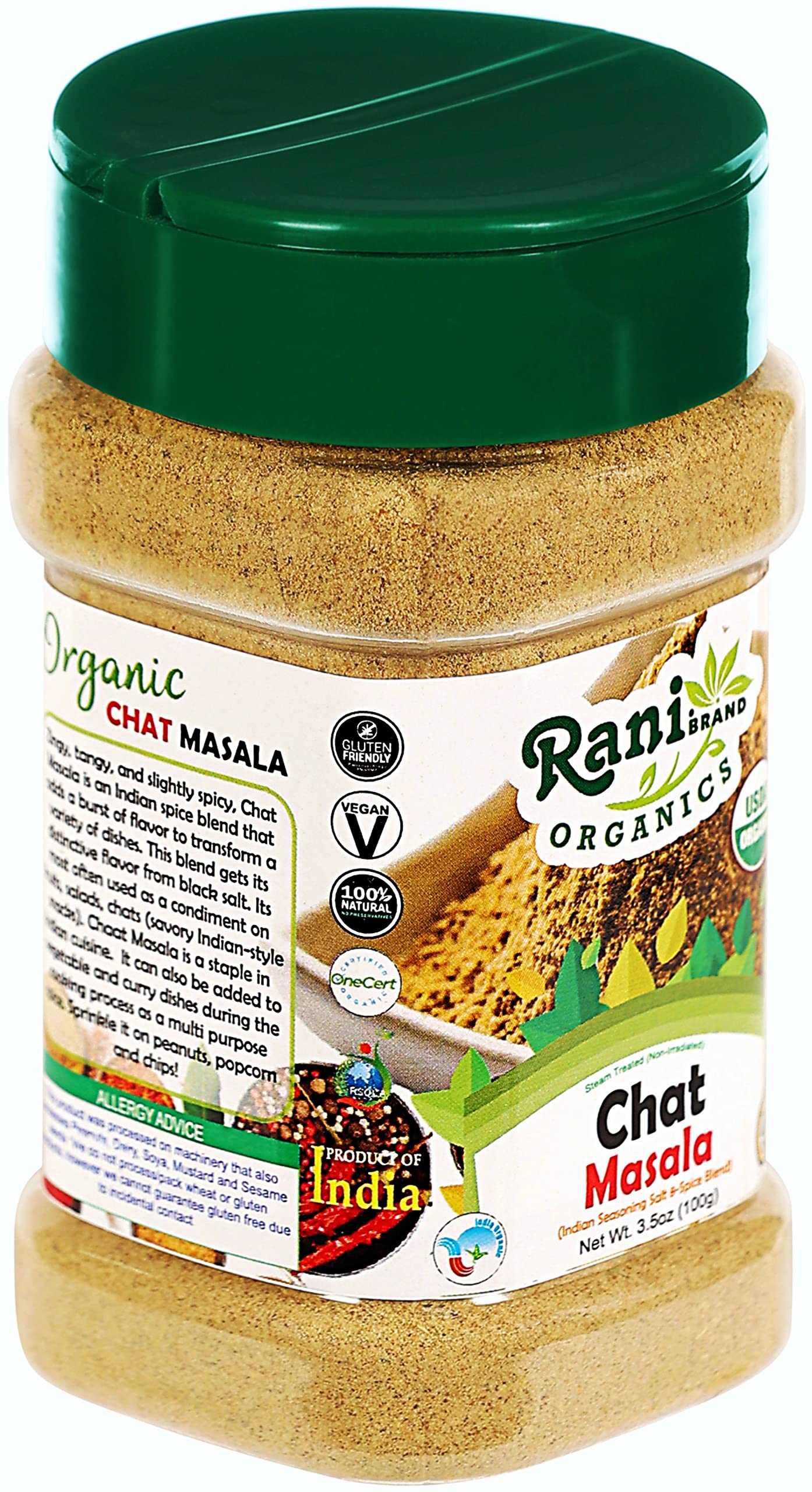 Rani Organic Chat Masala (8-Spice Seasoning Salt) Tangy Indian Seasoning 3.5oz (100g) PET Jar ~ All Natural | Indian Origin | USDA Certified Organic - Image 10