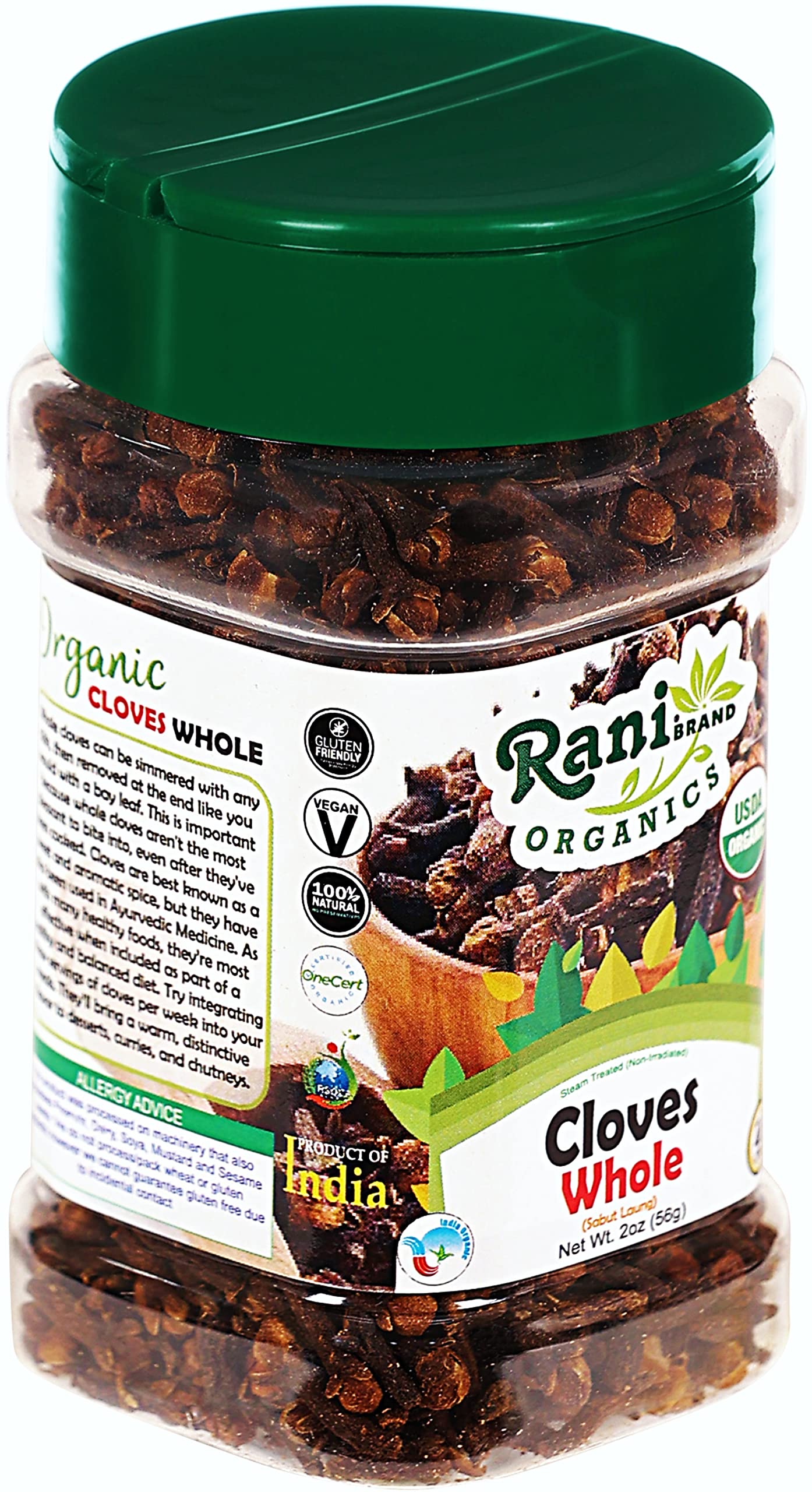 Rani Organic Cloves Whole (Laung Sabut) 2oz (56g) PET Jar, Great for Food, Tea, Pomander Balls and Potpourri ~ All Natural | USDA Certified Organic - Image 9
