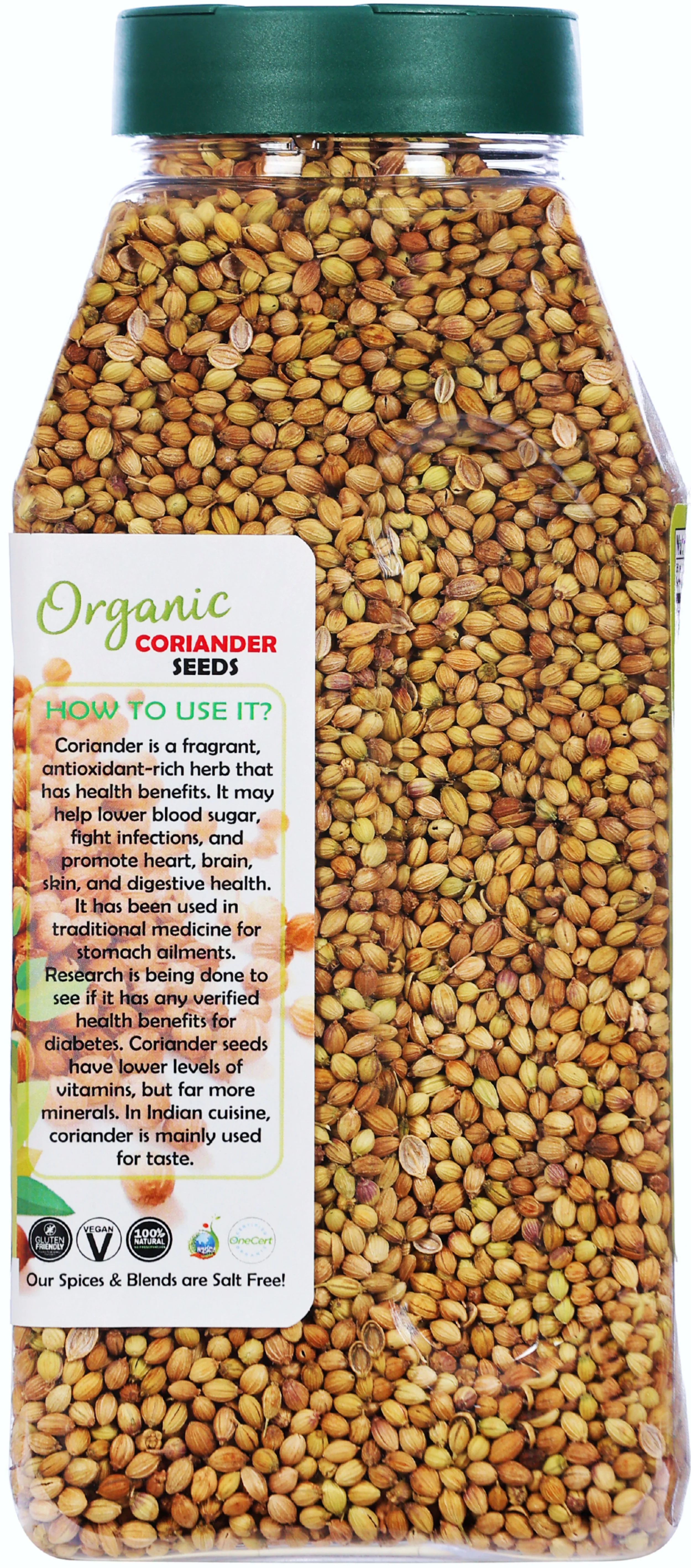 Rani Organic Coriander Seeds Whole (Dhania Sabut) 9oz (255g) PET Jar ~ All Natural | Vegan | Gluten Friendly | Indian Origin | USDA Certified Organic - Image 4