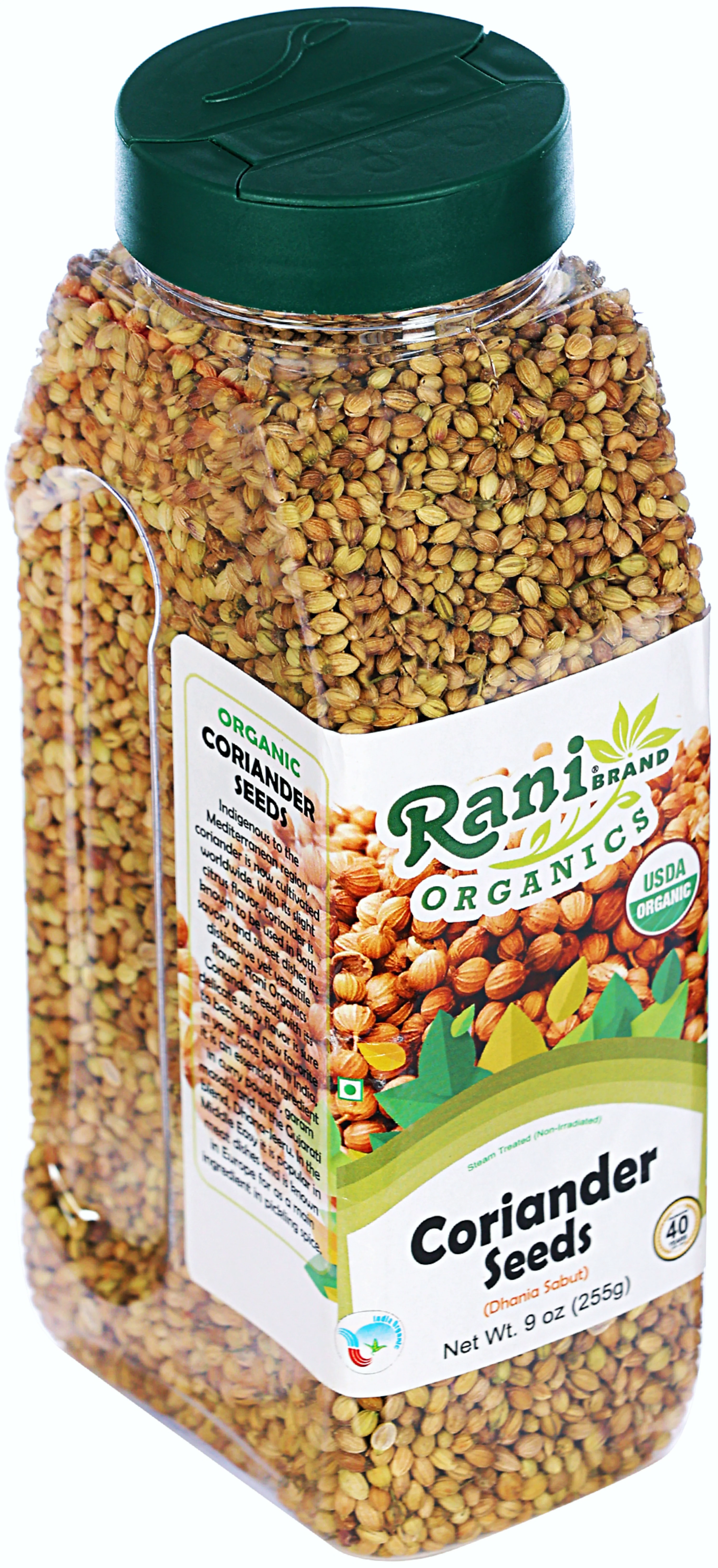 Rani Organic Coriander Seeds Whole (Dhania Sabut) 9oz (255g) PET Jar ~ All Natural | Vegan | Gluten Friendly | Indian Origin | USDA Certified Organic - Image 9