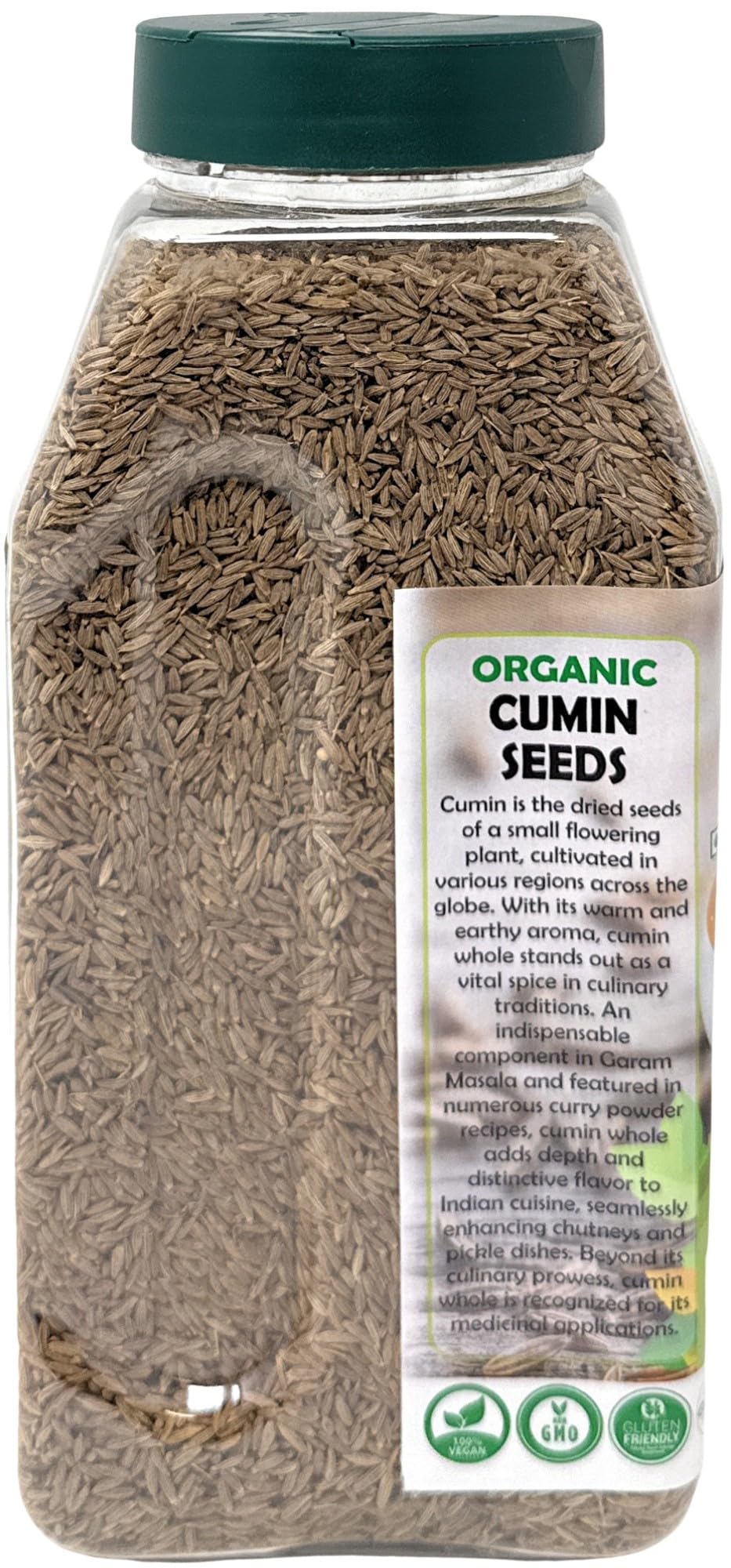Rani Organic Cumin Seeds Whole (Jeera Sabut) 16oz (1lb) 454g PET Jar ~ All Natural | Vegan | Gluten Friendly | NON-GMO | Kosher | Indian Origin | USDA Certified Organic - Image 6