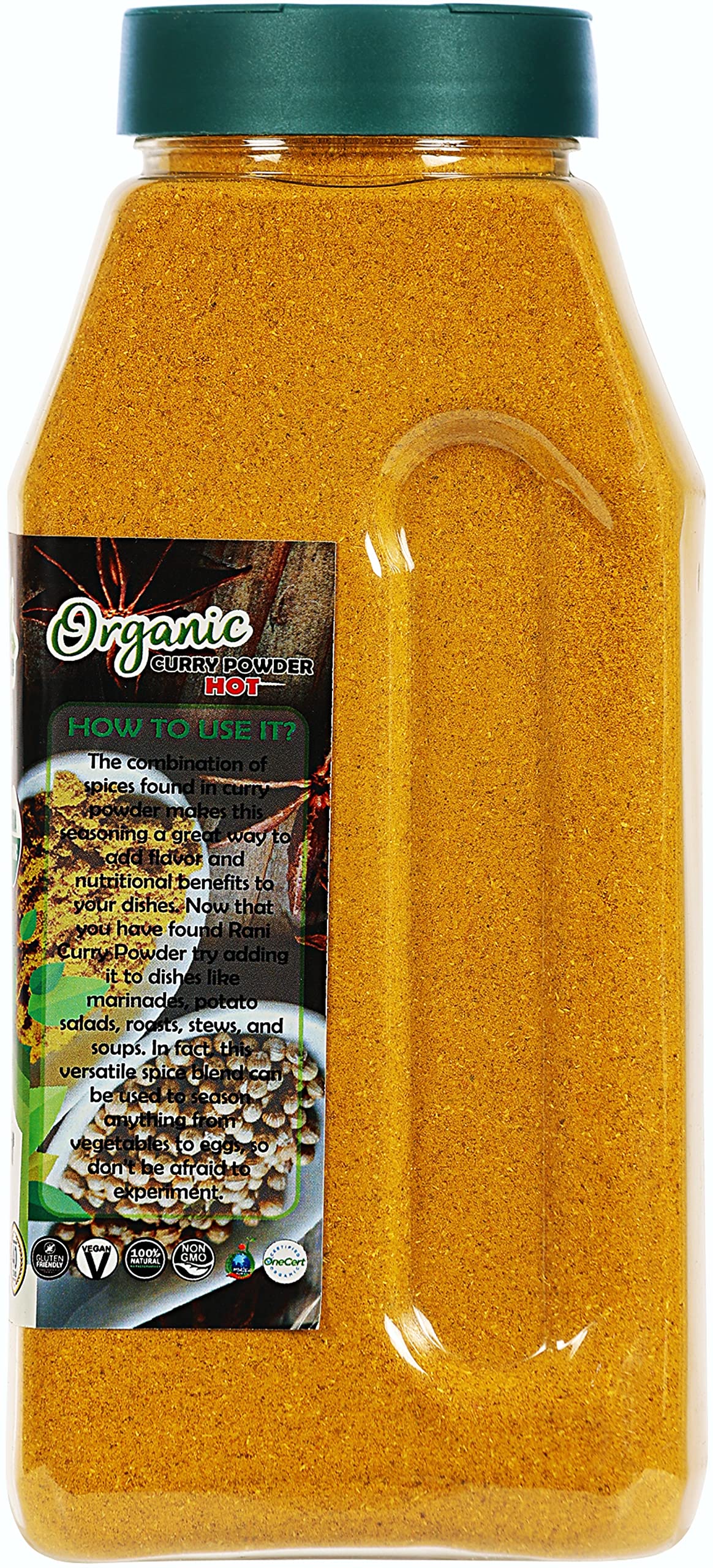 Rani Organic Curry Powder Hot (9-Spice Authentic Indian Blend) 16oz (1lb) 454g PET Jar ~ All Natural | Salt-Free | Vegan | USDA Certified Organic - Image 5