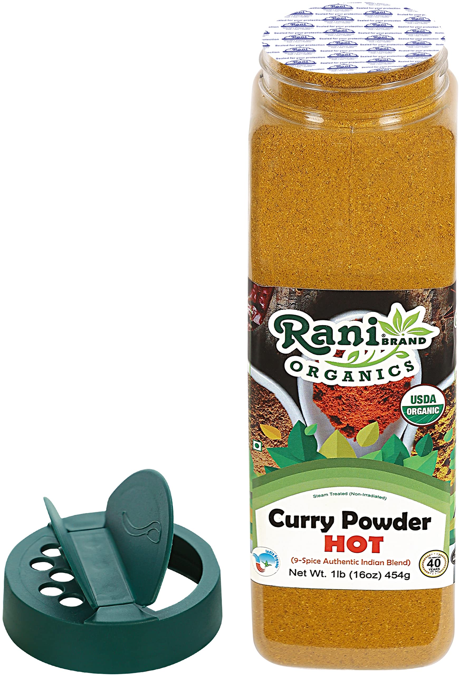 Rani Organic Curry Powder Hot (9-Spice Authentic Indian Blend) 16oz (1lb) 454g PET Jar ~ All Natural | Salt-Free | Vegan | USDA Certified Organic - Image 6