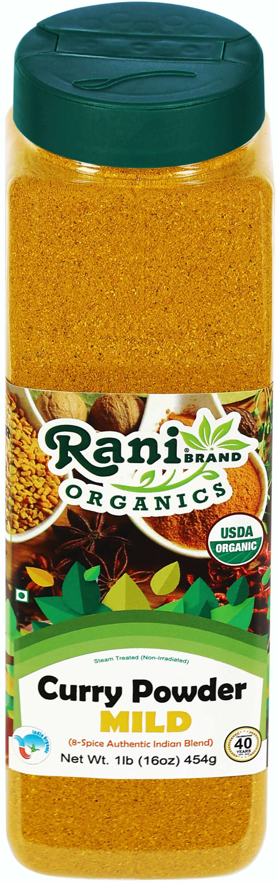 Rani Organic Curry Powder Mild (8-Spice Authentic Indian Blend) 16oz (1lb) 454g PET Jar ~ All Natural | Salt-Free | Vegan | USDA Certified Organic - Image 8