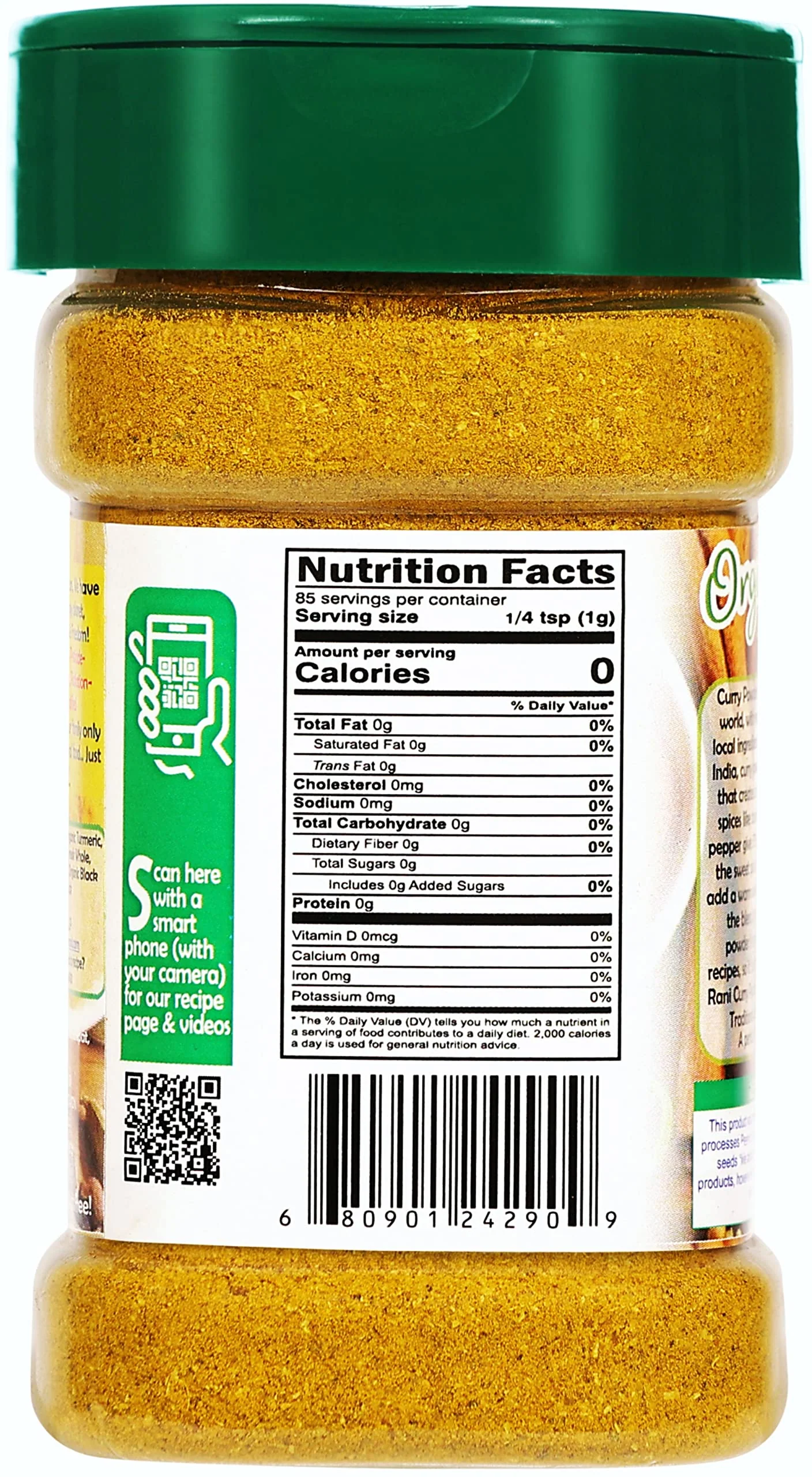Rani Organic Curry Powder Mild (8-Spice Authentic Indian Blend) 3oz (85g) PET Jar ~ All Natural | Salt-Free | Gluten Friendly | USDA Certified Organic - Image 3