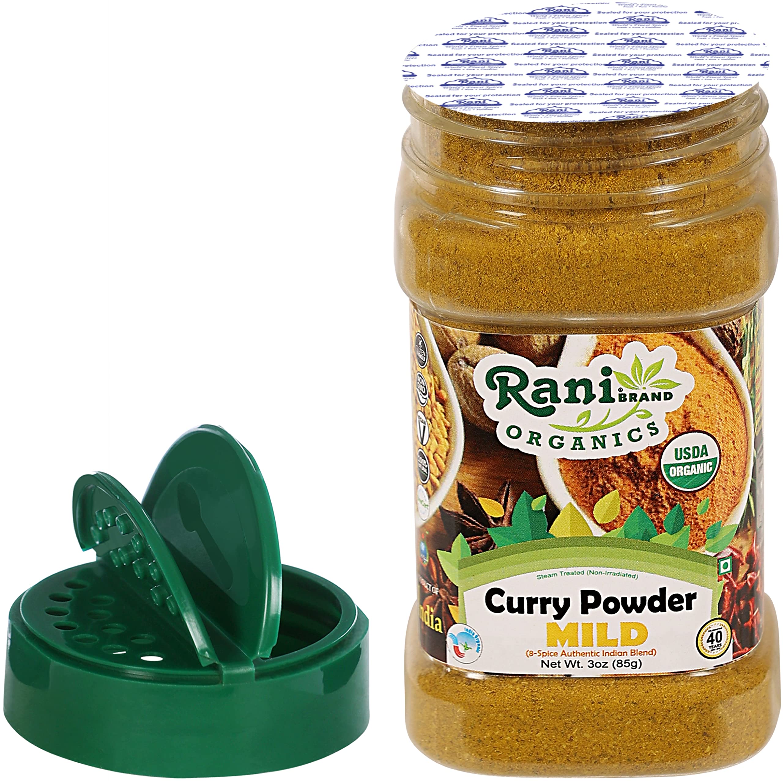Rani Organic Curry Powder Mild (8-Spice Authentic Indian Blend) 3oz (85g) PET Jar ~ All Natural | Salt-Free | Gluten Friendly | USDA Certified Organic - Image 6