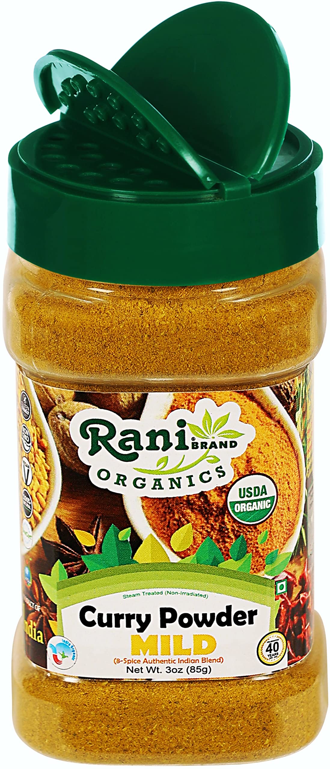 Rani Organic Curry Powder Mild (8-Spice Authentic Indian Blend) 3oz (85g) PET Jar ~ All Natural | Salt-Free | Gluten Friendly | USDA Certified Organic - Image 7
