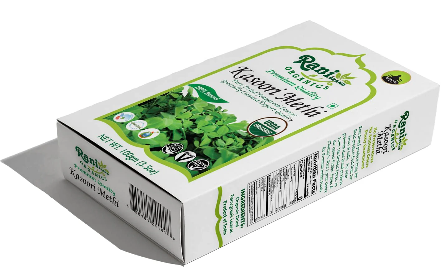 Rani Organic Fenugreek Leaves Dried (Kasoori Methi) 3.5oz (100g) ~ All Natural | Vegan | Gluten Friendly | NON-GMO | Indian Origin | USDA Certified Organic - Image 8