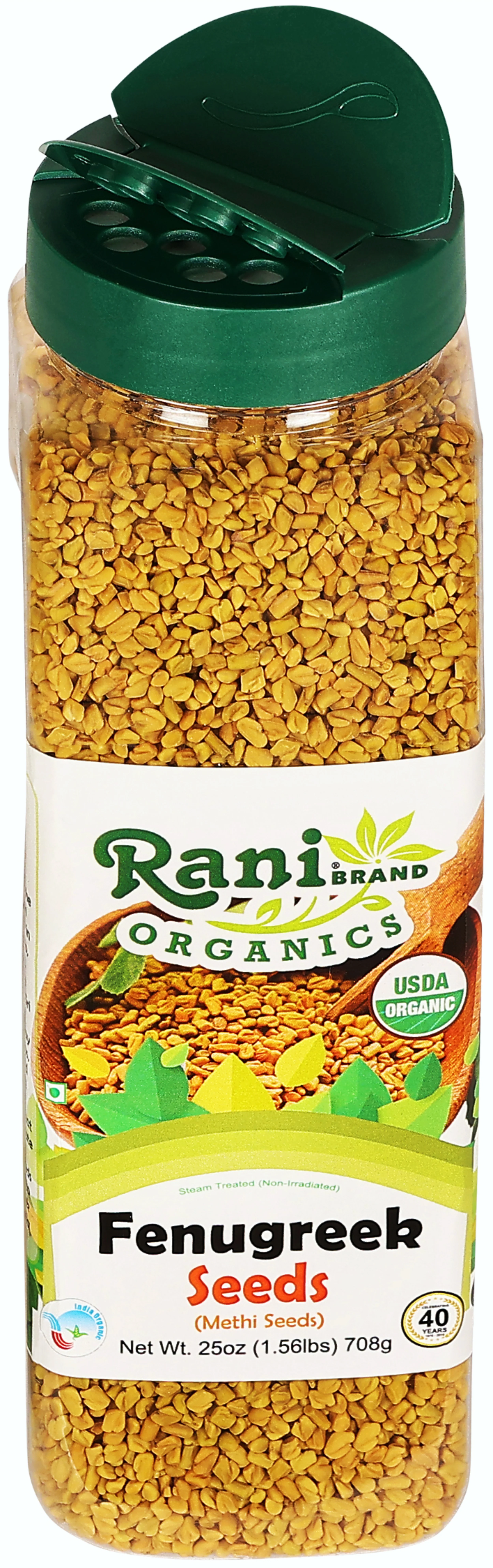 Rani Organic Fenugreek (Methi) Seeds Whole 25oz (1.56lbs) 708g PET Jar, Trigonella Foenum Graecum ~ All Natural | USDA Certified Organic - Image 7