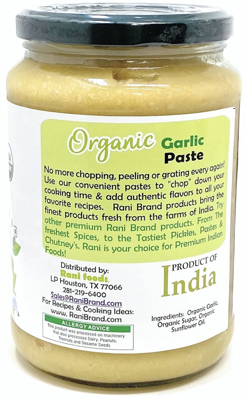 Rani Organic Garlic Cooking Paste 26.5oz (750g) ~ Vegan | Glass Jar | Gluten Free | NON-GMO | No Colors | Indian Origin | USDA Certified Organic - Image 5