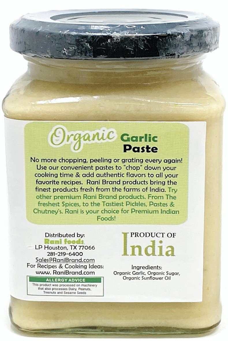 Rani Organic Garlic Cooking Paste 8.80oz (250g) ~ Vegan | Glass Jar | Gluten Free | NON-GMO | No Colors | Indian Origin | USDA Certified Organic - Image 3
