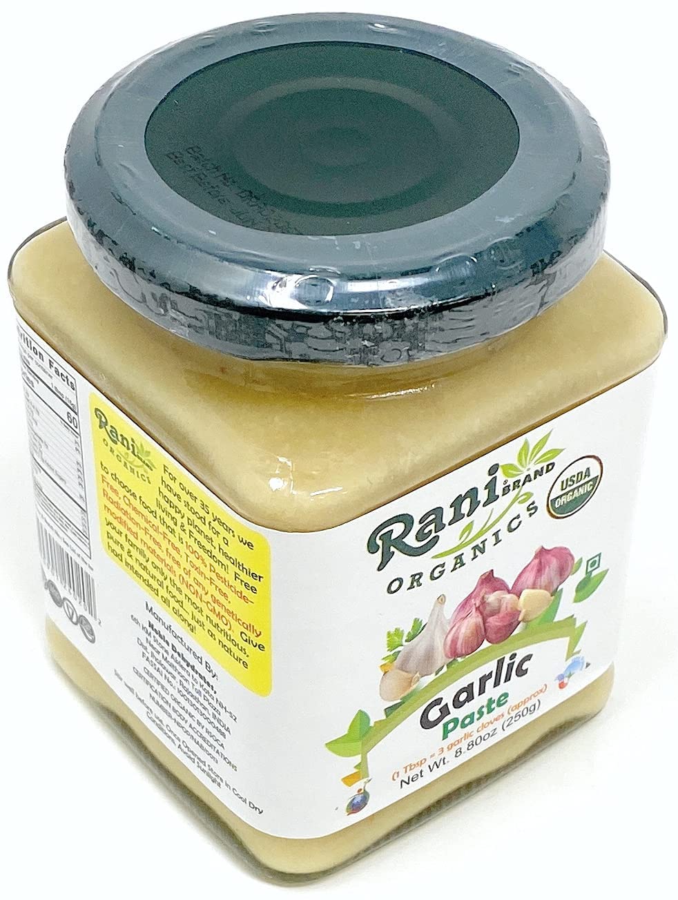 Rani Organic Garlic Cooking Paste 8.80oz (250g) ~ Vegan | Glass Jar | Gluten Free | NON-GMO | No Colors | Indian Origin | USDA Certified Organic - Image 5