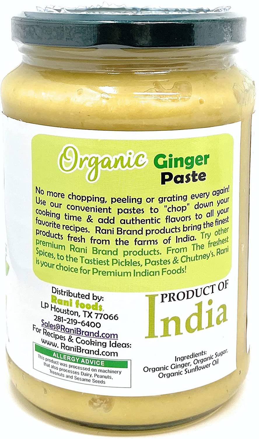 Rani Organic Ginger Cooking Paste 26.5oz (750g) ~ Vegan | Glass Jar | Gluten Free | NON-GMO | No Colors | Indian Origin | USDA Certified Organic - Image 4