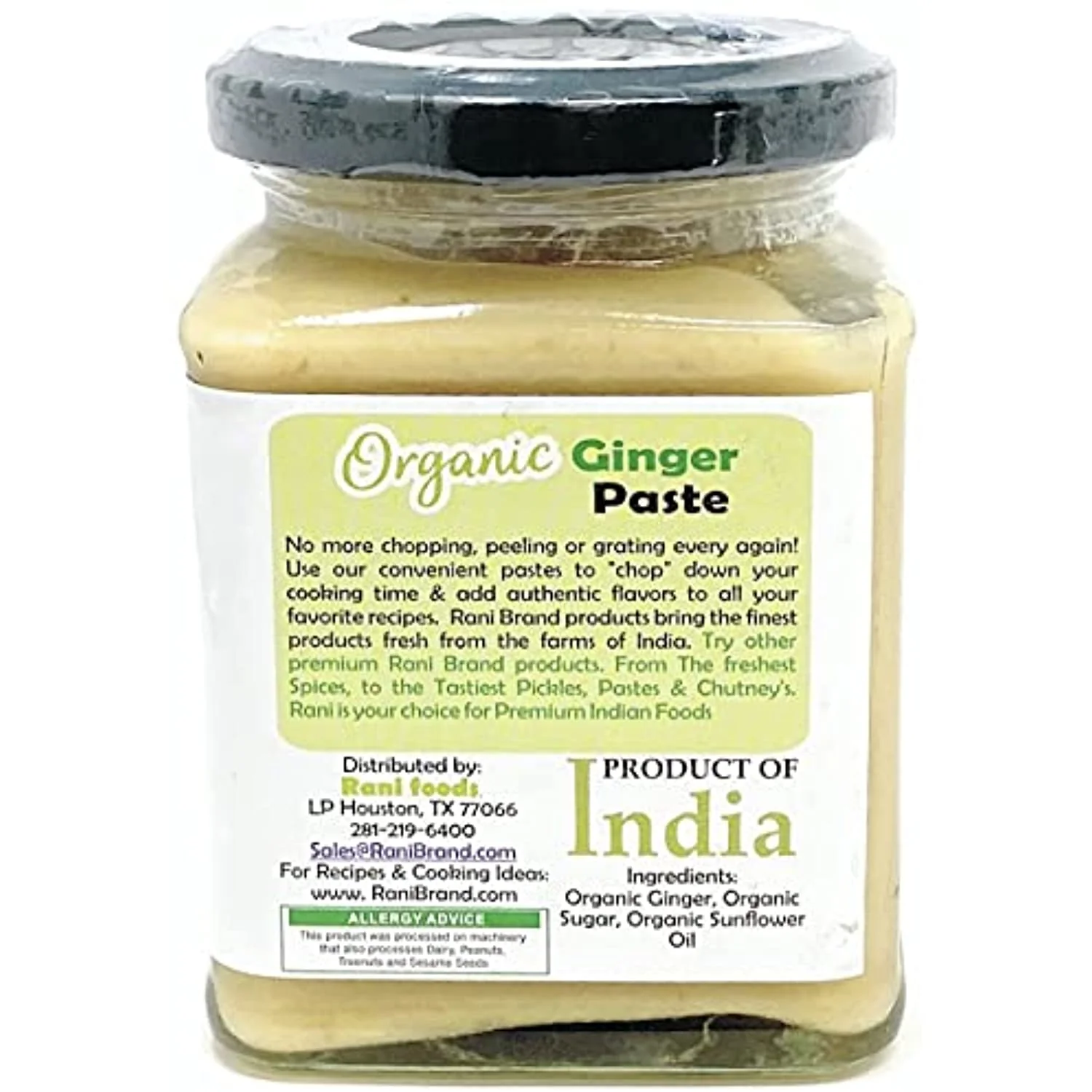 Rani Organic Ginger Cooking Paste 8.80oz (250g) ~ Vegan | Glass Jar | Gluten Free | NON-GMO | No Colors | USDA Certified Organic - Image 3