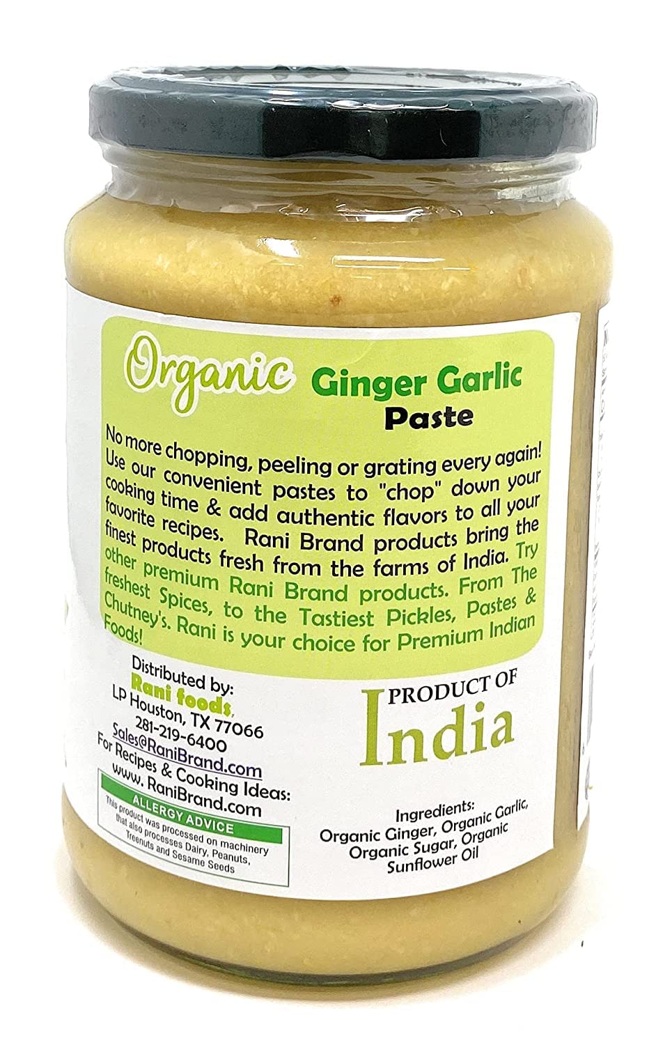 Rani Organic Ginger-Garlic Cooking Paste 26.5oz (750g) ~ Vegan | Glass Jar | Gluten Free | NON-GMO | No Colors | Indian Origin | USDA Certified Organic - Image 3