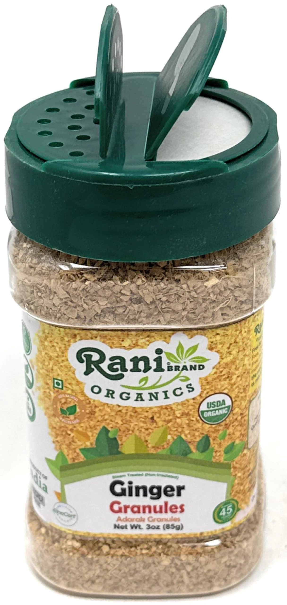 Rani Organic Granulated Ginger (Adarak Granules) 3oz (85g) PET Jar ~ All Natural | Gluten Friendly | Vegan | NON-GMO | Kosher | No Salt or fillers | Indian Origin | USDA Certified Organic - Image 8