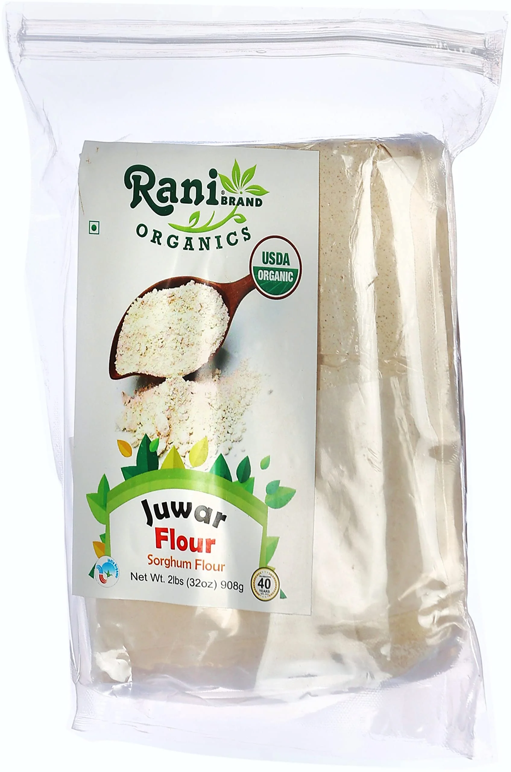 Rani Organic Juwar (Sorghum) Flour 32oz (2lbs) 908g ~ All Natural | Vegan | Gluten Friendly | NON-GMO | Indian Origin | USDA Certified Organic - Image 5