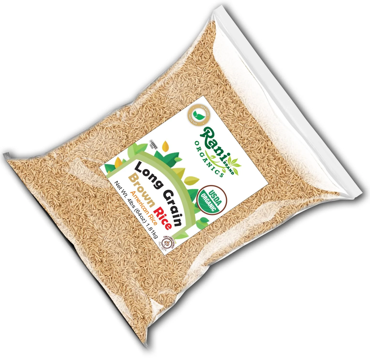 Rani Organic Long Grain Brown Rice 64oz (4lbs) 1.81kg Bulk ~ All Natural | Gluten Friendly | Vegan | Non-GMO | Kosher | Product of USA | USDA Certified Organic - Image 9