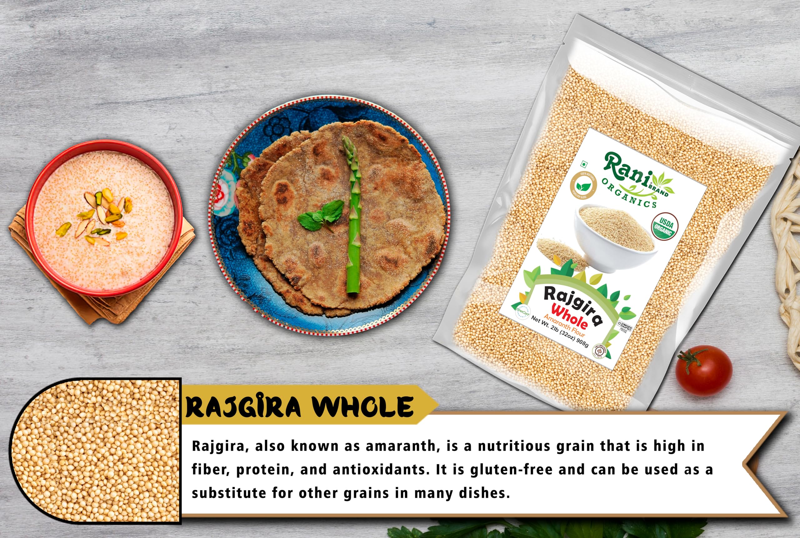 Rani Organic Rajgara Whole (Amaranth Whole) 32oz (2lbs) 908g Bulk ~ All Natural | Vegan | Gluten Friendly | NON-GMO | Kosher | Indian Origin | USDA Organic Certified - Image 5