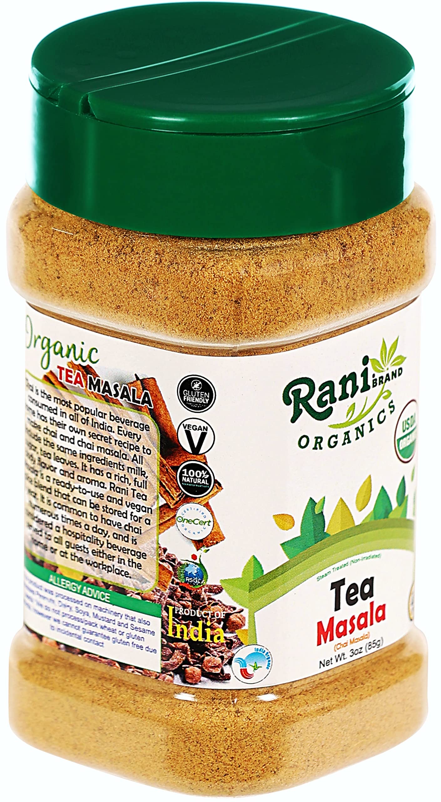 Rani Organic Tea (Chai) Masala Indian Spice Blend 3oz (85g) PET Jar ~ All Natural | Vegan | Gluten Friendly | Indian Origin | USDA Certified Organic - Image 10