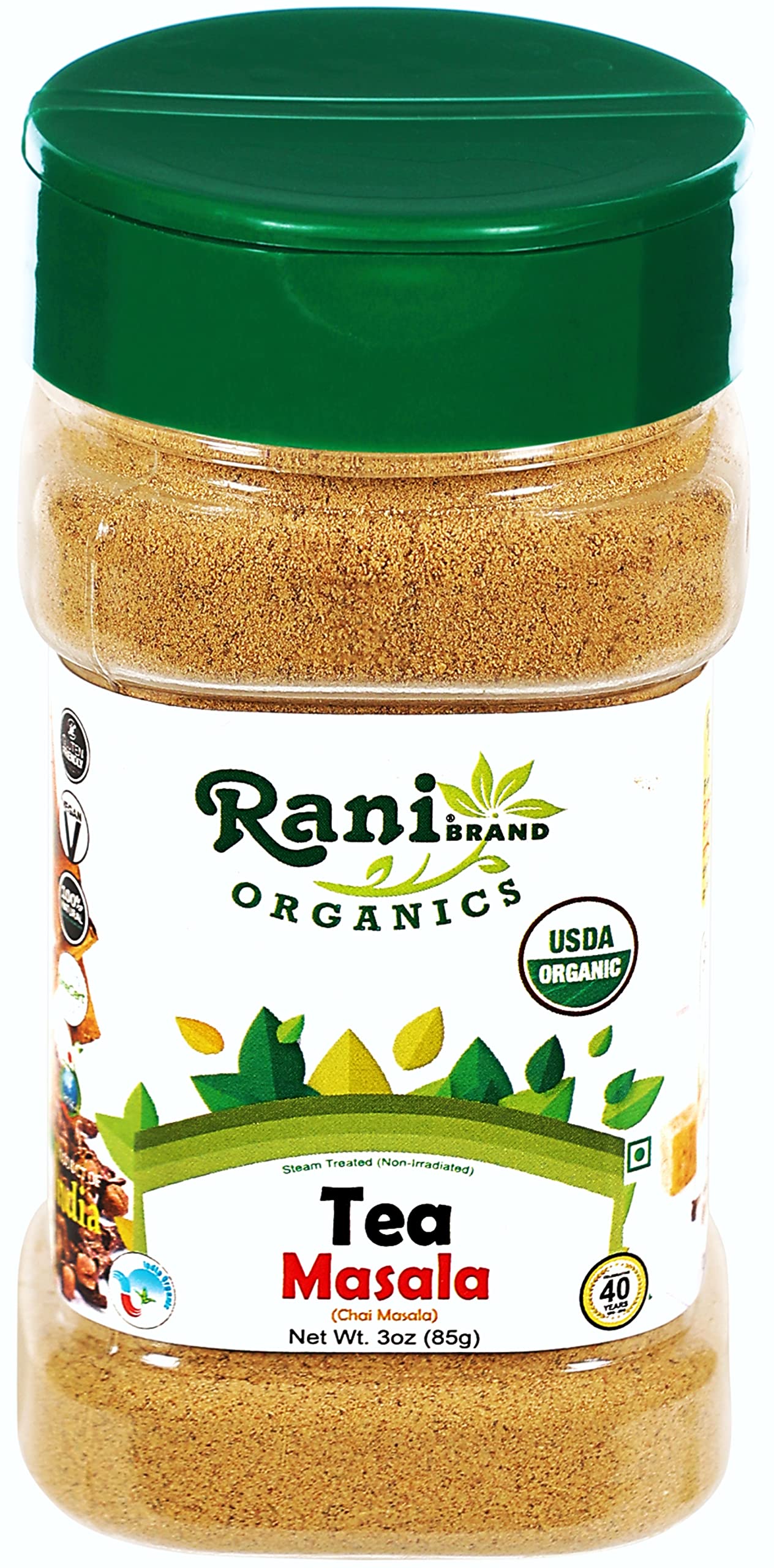 Rani Organic Tea (Chai) Masala Indian Spice Blend 3oz (85g) PET Jar ~ All Natural | Vegan | Gluten Friendly | Indian Origin | USDA Certified Organic - Image 8