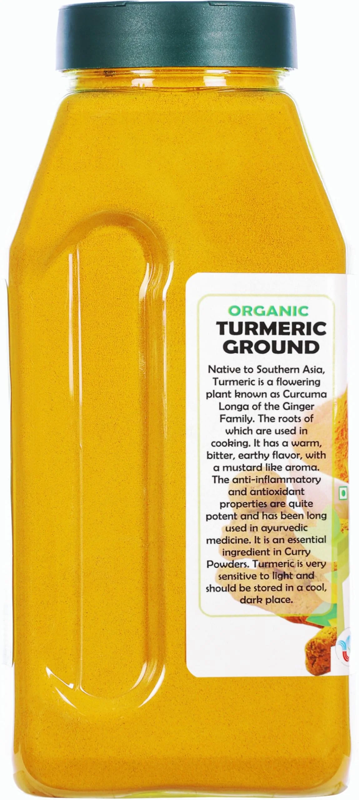 Rani Organic Turmeric (Haldi) Root Powder Spice, (High Curcumin Content) 16oz (1lb) 454g PET Jar ~ All Natural | Vegan | Gluten Friendly | NON-GMO | Kosher | Indian Origin | USDA Certified Organic - Image 4