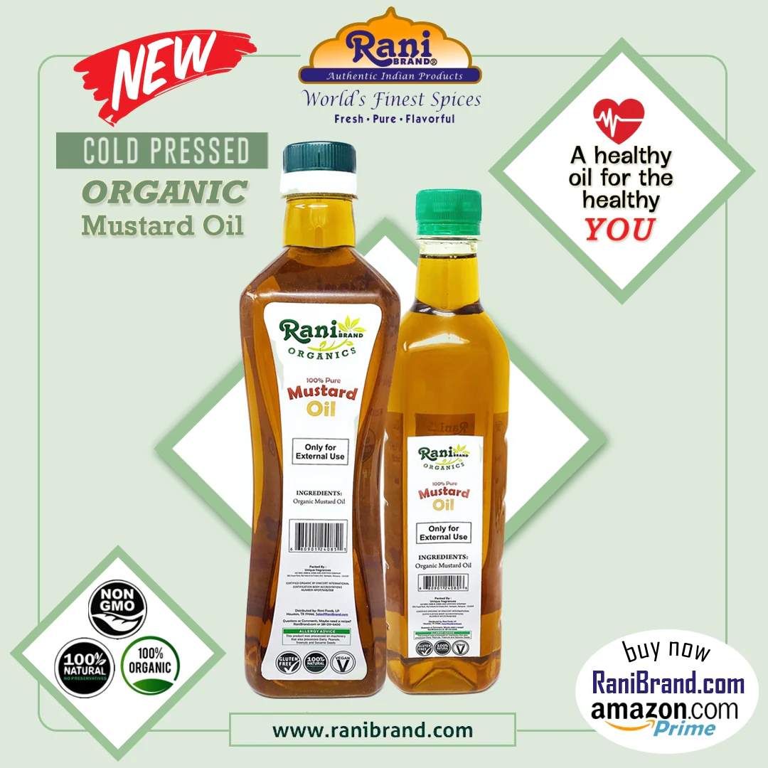 Rani Organic Mustard Oil (Cold Pressed) 16.9oz (500ml) ~ 100% Natural | Vegan | Gluten Free | NON-GMO | Indian Origin - Image 4