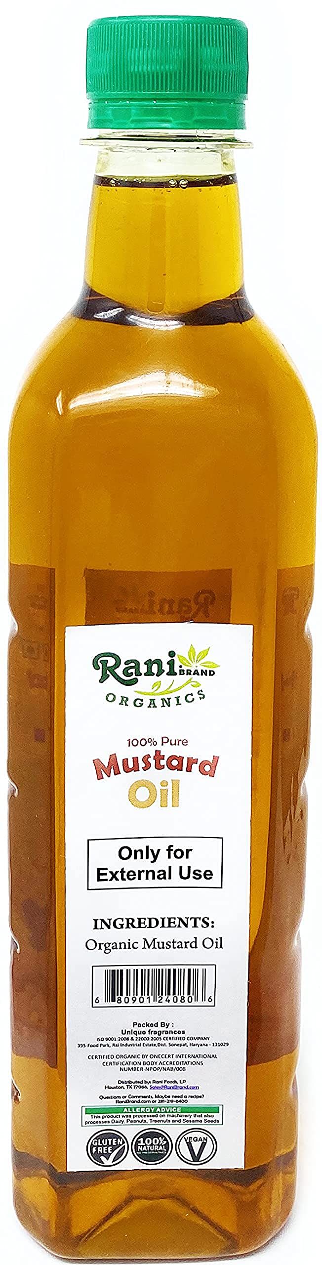 Rani Organic Mustard Oil (Cold Pressed) 16.9oz (500ml) ~ 100% Natural | Vegan | Gluten Free | NON-GMO | Indian Origin - Image 5