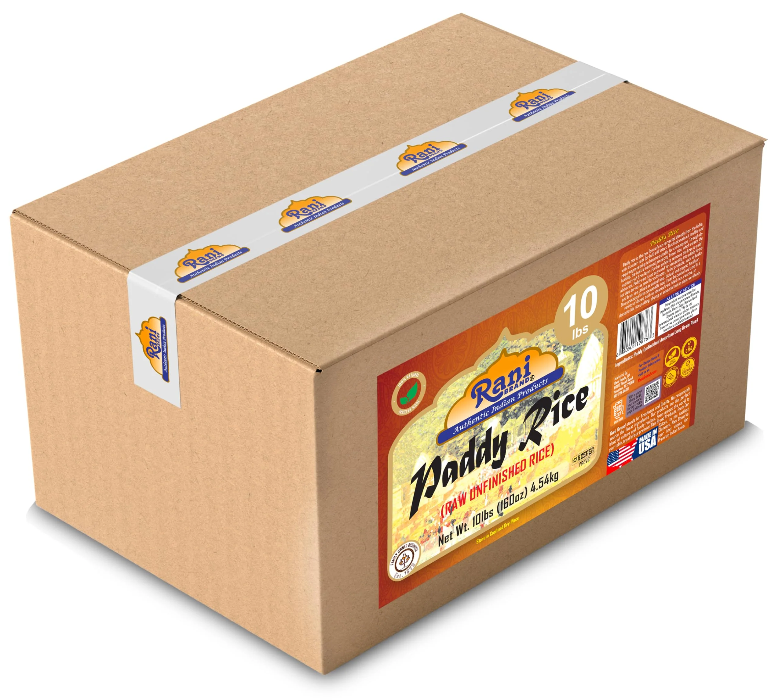 Rani Paddy Rice (Raw Unfinished Rice) 10lbs (160oz) 4.54kg Bulk Box ~ All Natural | Vegan | Gluten Friendly | NON-GMO | Kosher | Product of USA - Image 6