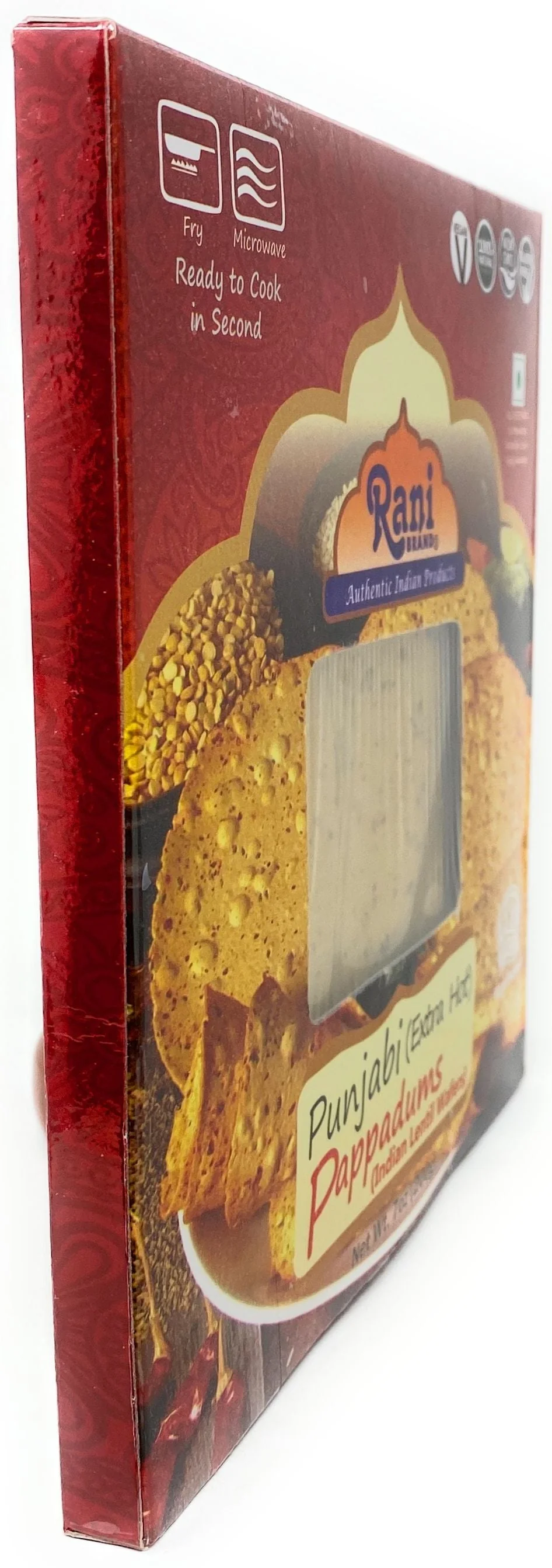 Rani Pappadums (Indian Lentil Wafer Snack) Punjabi Papad - Extra Hot, 7oz (200g) Approximately 15pc, 7 inches, Pack of 12 ~ All Natural | Gluten Friendly | NON-GMO | Vegan - Image 4