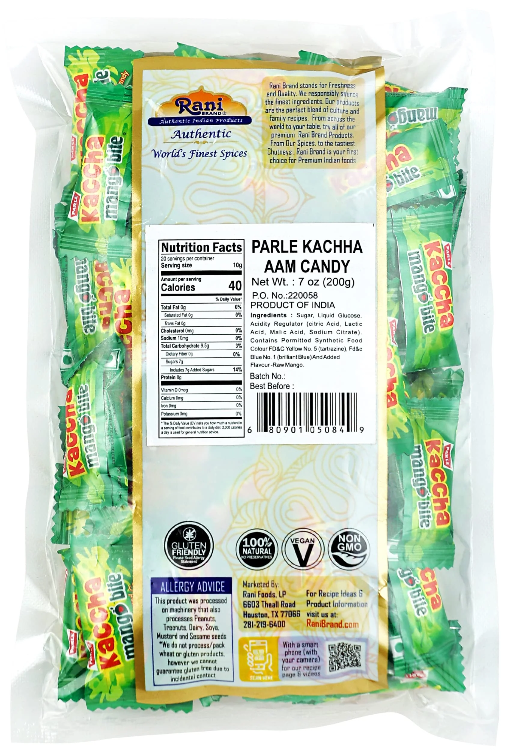 Rani Parle Kachha Aam Candy 7oz (200g) Individually Wrapped ~ Indian Tasty Treats | Vegan | Gluten Friendly | NON-GMO | Indian Origin - Image 3