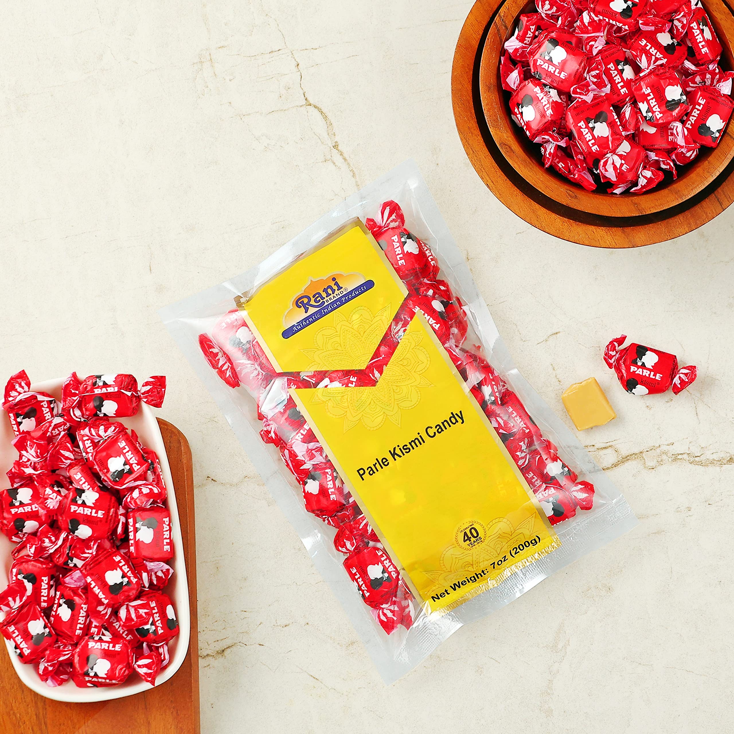 Rani Parle Kismi Candy 7oz (200g) Individually Wrapped ~ Indian Tasty Treats | Vegan | Gluten Friendly | NON-GMO | Indian Origin - Image 2