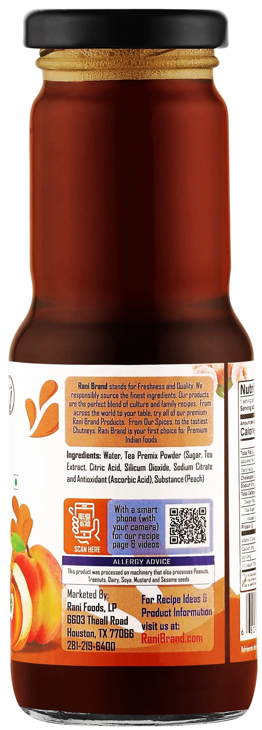 Rani Peach Tea 6.7 fl oz (200 ml) Glass Bottle, Pack of 2 ~ Indian Fruit Beverage | Vegan | Gluten Free | NON-GMO | Indian Origin - Image 4