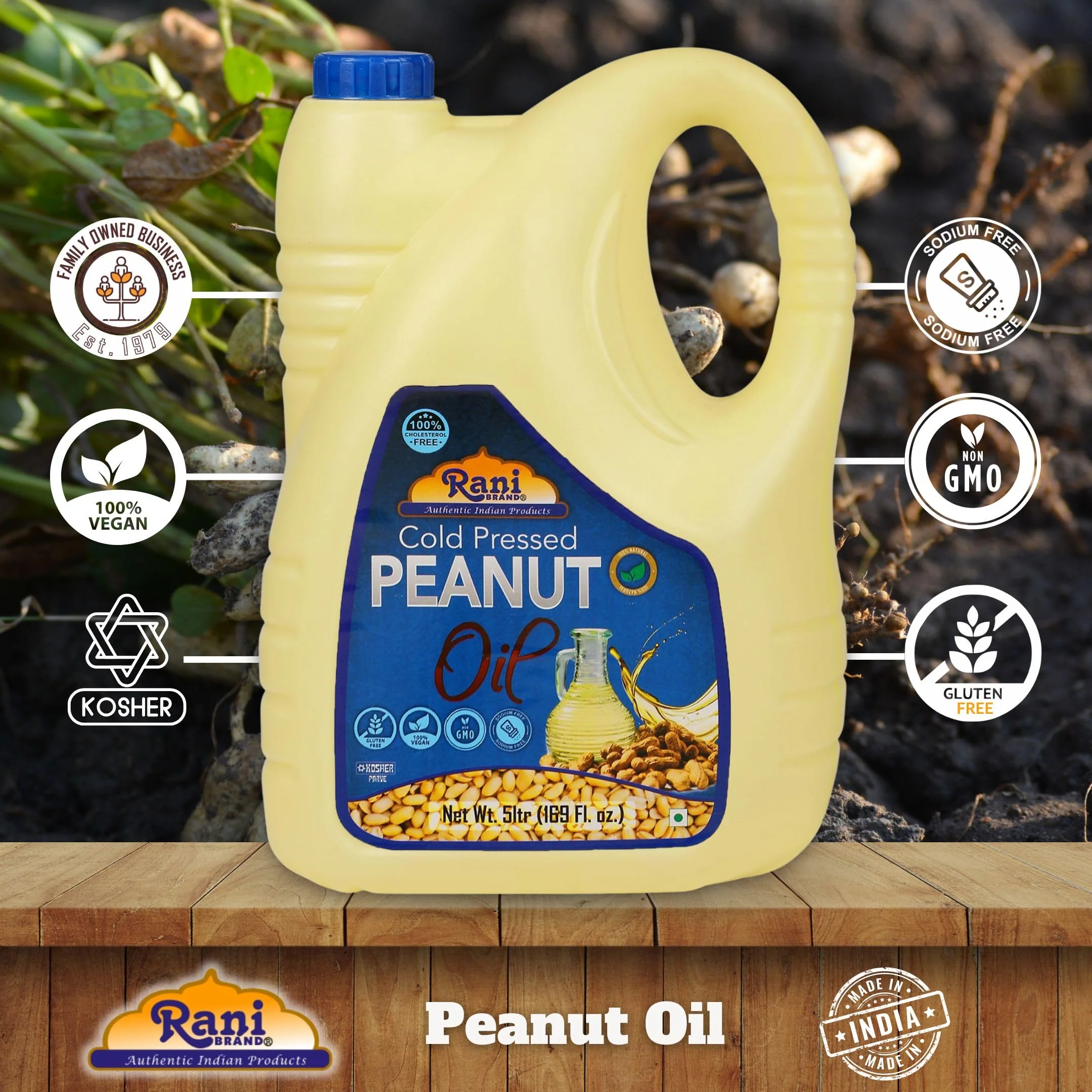 Rani Peanut Oil 169 Ounce (5 Liter) Cold Pressed | 100% Natural | NON-GMO | Kosher | Vegan | Gluten Free - Image 7