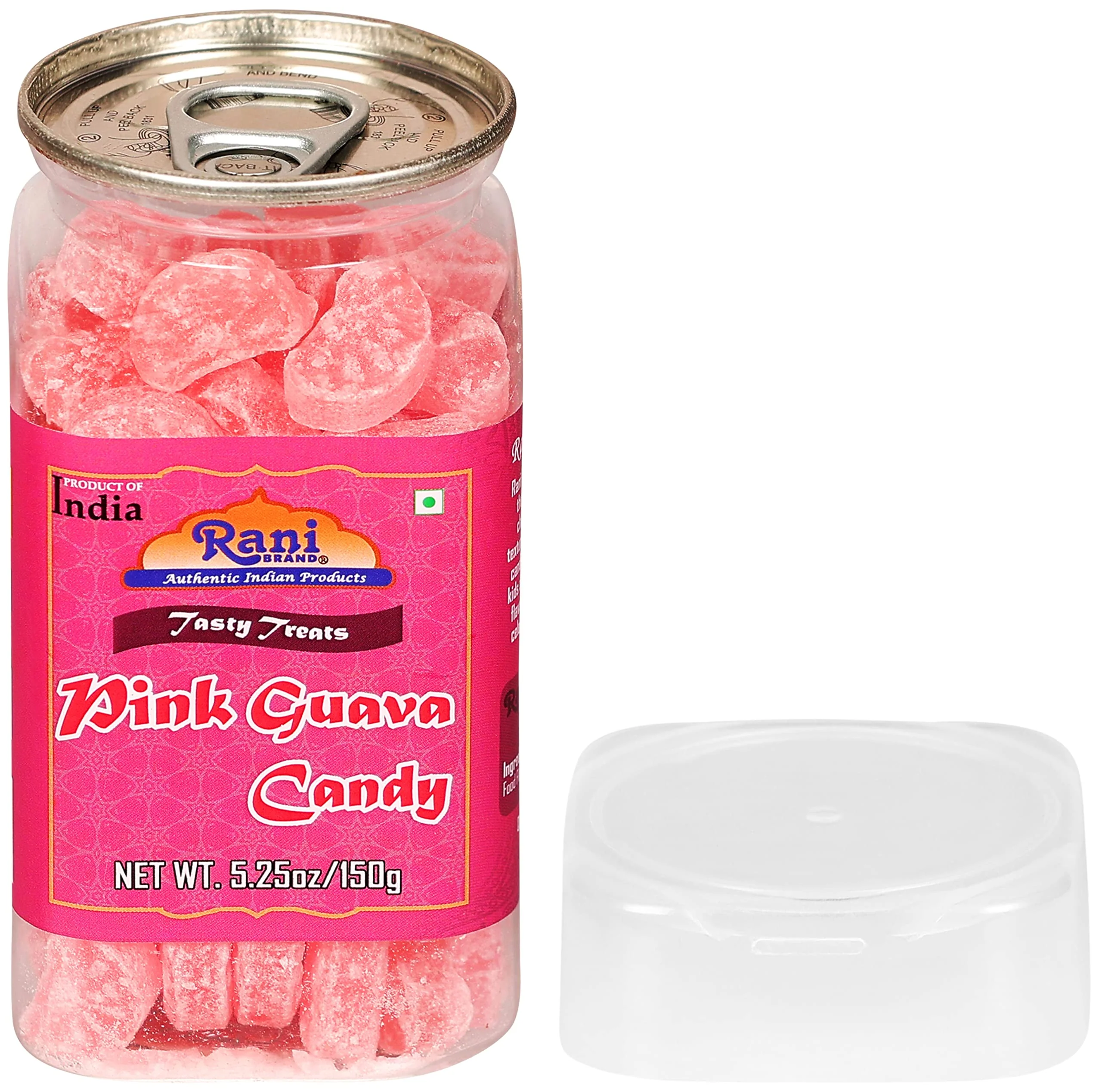 Rani Pink Guava Candy 5.25oz (150g) Vacuum Sealed, Easy Open Top, Resealable Container ~ Indian Tasty Treats | Vegan | Gluten Friendly | NON-GMO | Indian Origin - Image 5