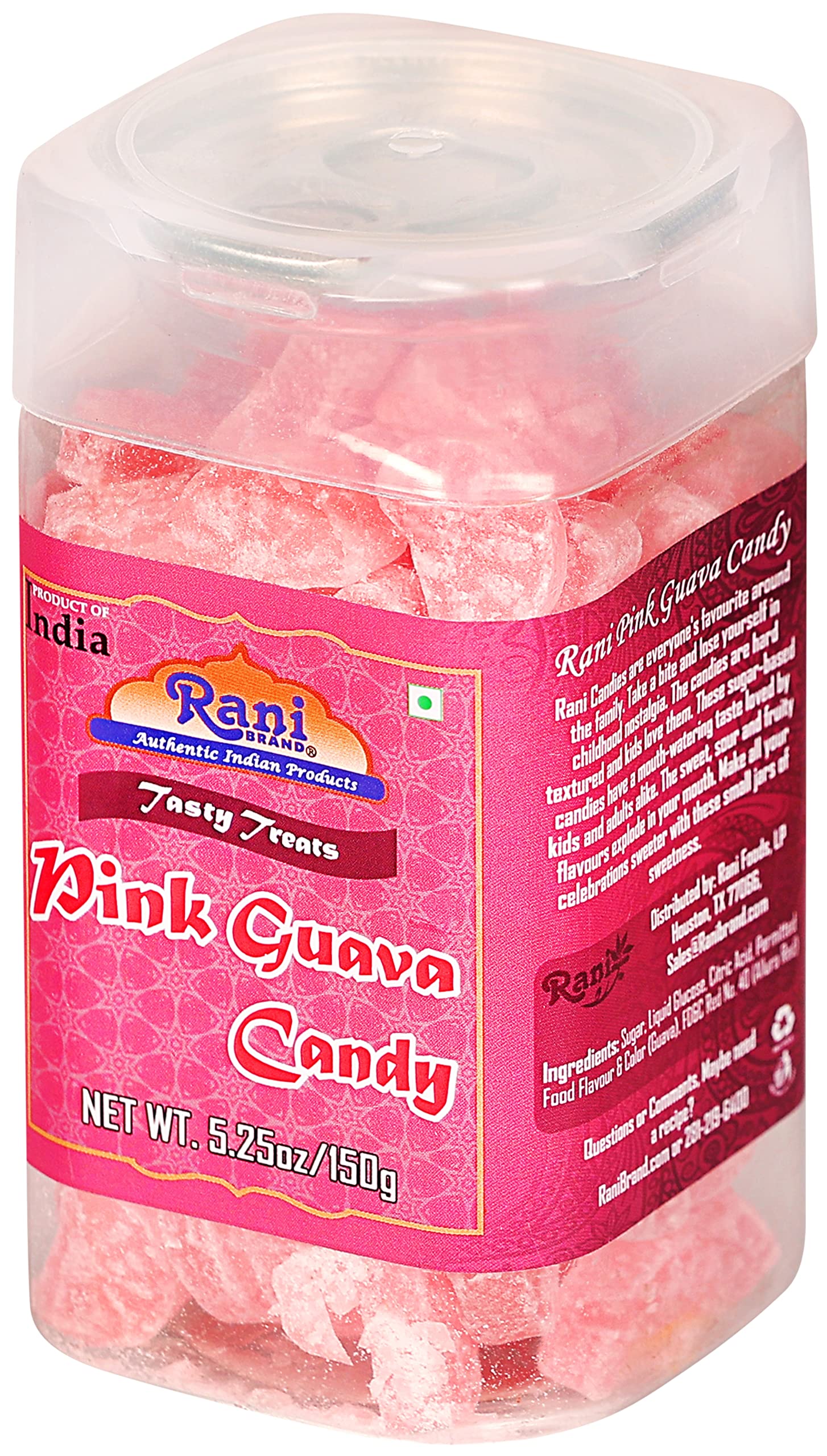 Rani Pink Guava Candy 5.25oz (150g) Vacuum Sealed, Easy Open Top, Resealable Container ~ Indian Tasty Treats | Vegan | Gluten Friendly | NON-GMO | Indian Origin - Image 7