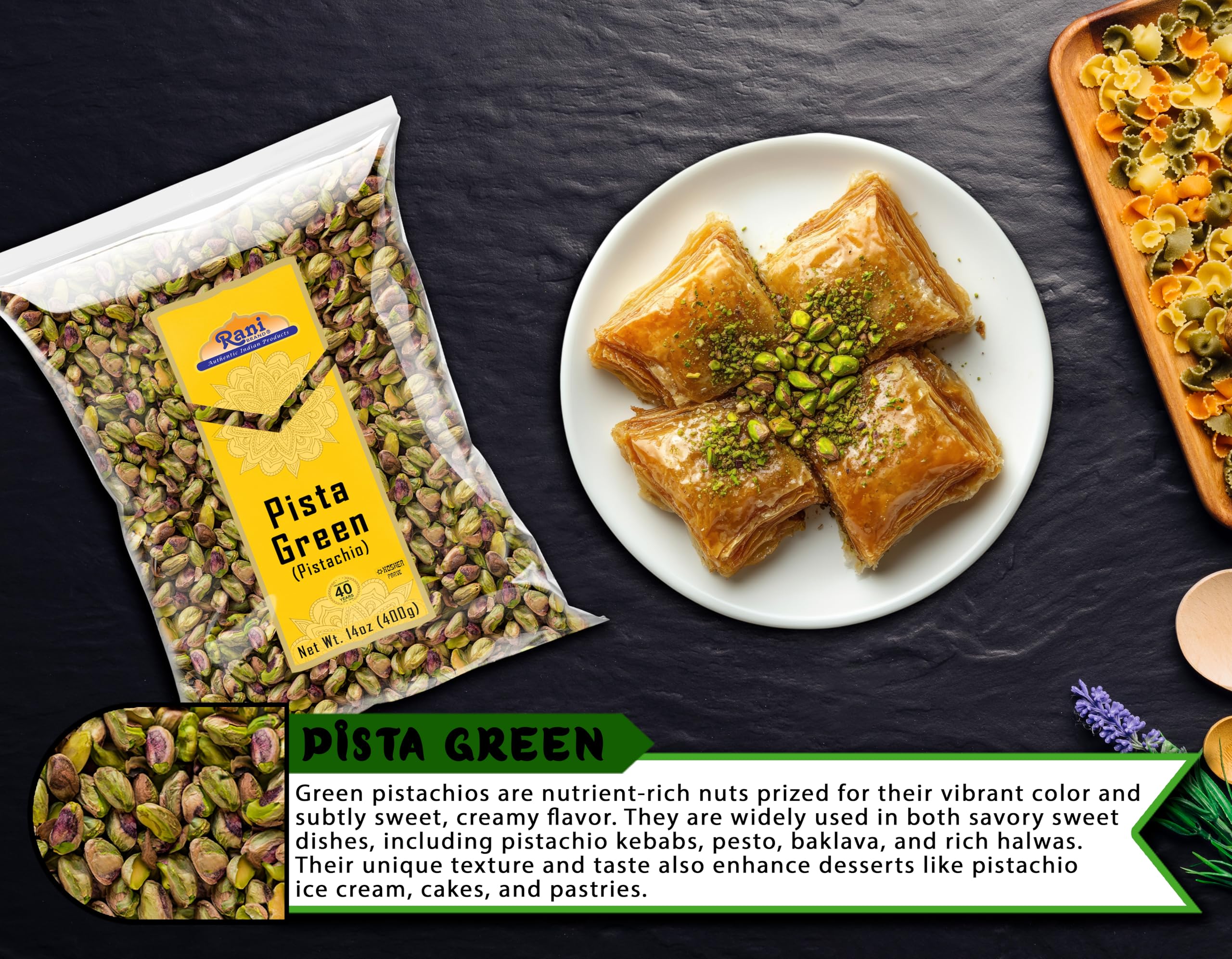 Rani Pista (Pistachio) Green 14oz (400g) ~ All Natural | Gluten Friendly | Vegan | NON-GMO | Kosher | No Salt or fillers | Indian Origin - Image 6