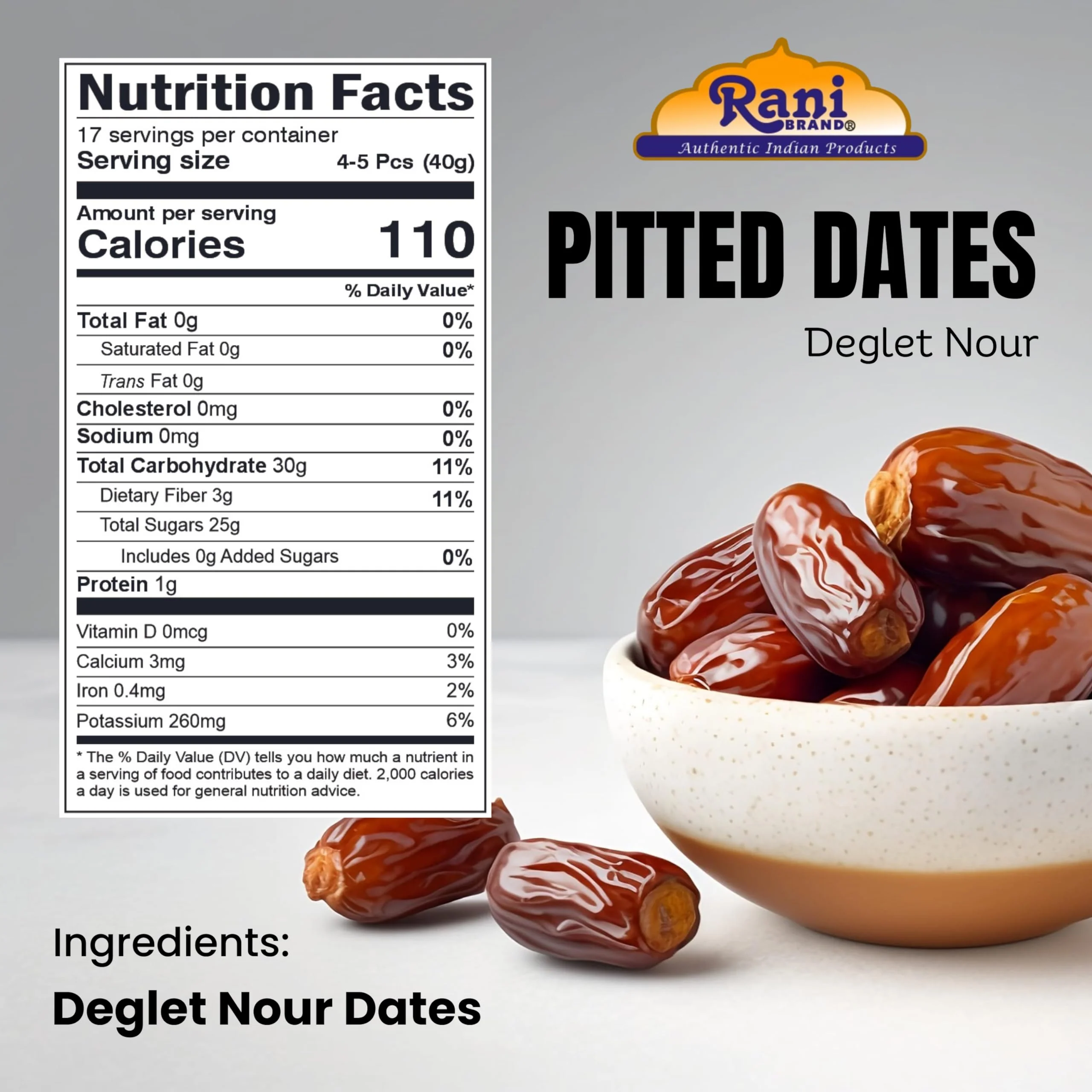 Rani Pitted Dates (Deglet Nour) Raw Dried Fruit 24oz (1.5lbs) 680g, Pack of 2 ~ All Natural | Fat-free | No added Sugar | Vegan | Gluten Friendly | Non-GMO | Kosher | Product of Tunisia - Image 7