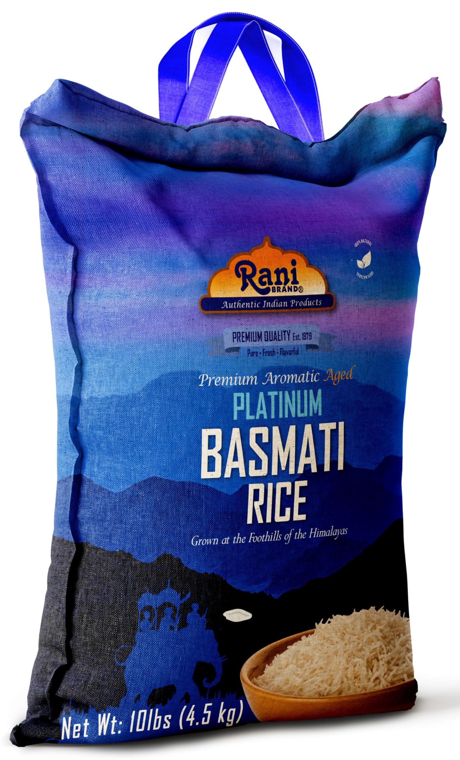Rani Platinum White Basmati Rice Extra Long Aged 10-Pound Bag, 160oz (10lbs) 4.53kg ~ All Natural | Gluten Friendly | Vegan | Indian Origin | Kosher | Export Quality - Image 9