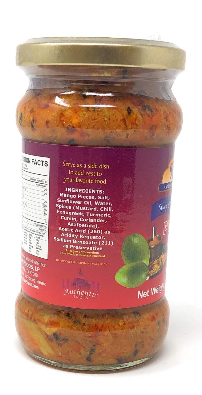 Rani Punjabi Mango Pickle Mild (Achar, Indian Relish) 10.5oz (300g) Glass Jar ~ Vegan | Gluten Free | NON-GMO | Kosher | No Colors | Popular Indian Condiment, Indian Origin - Image 5